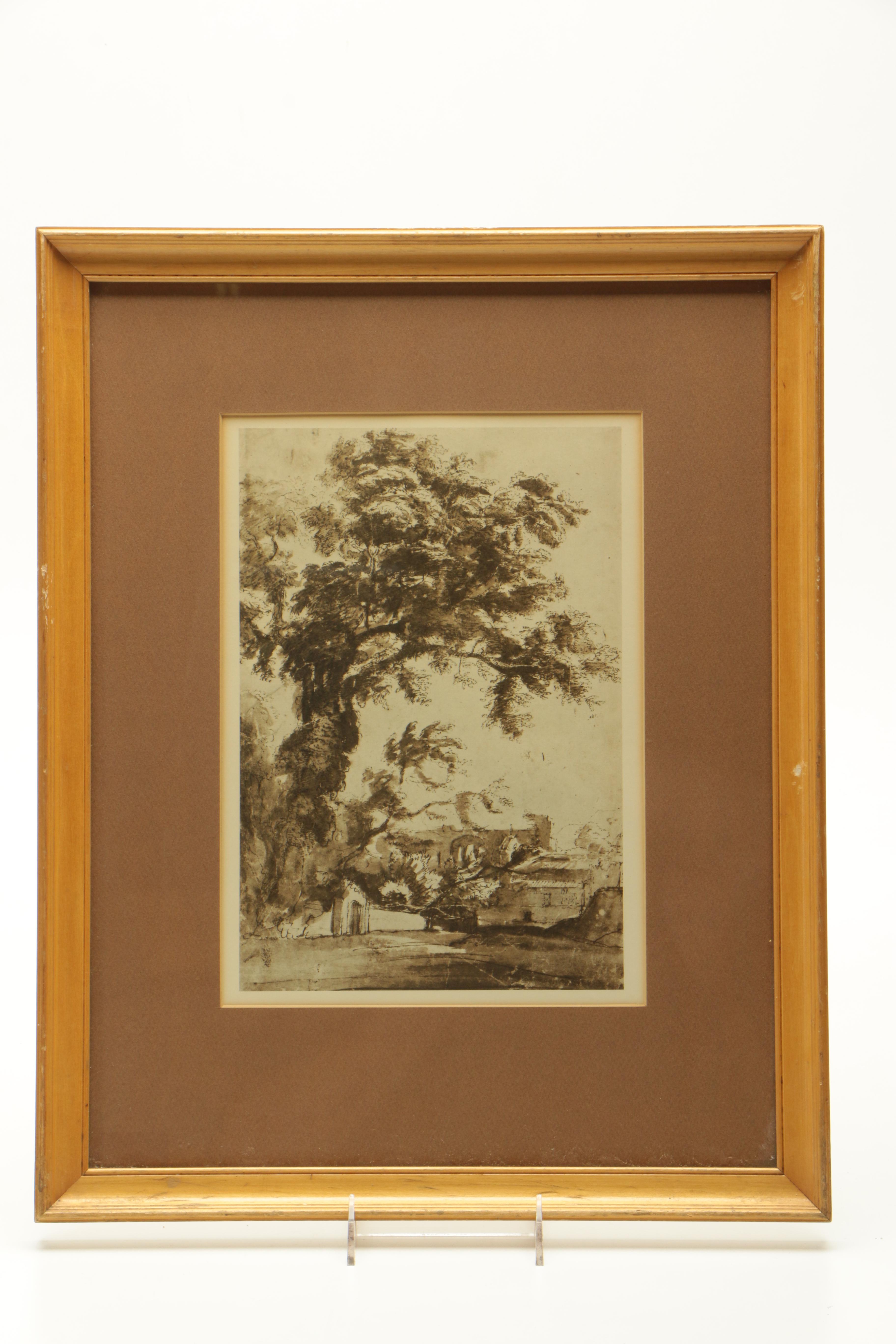Two Offset Lithographs of Architectural Scenes