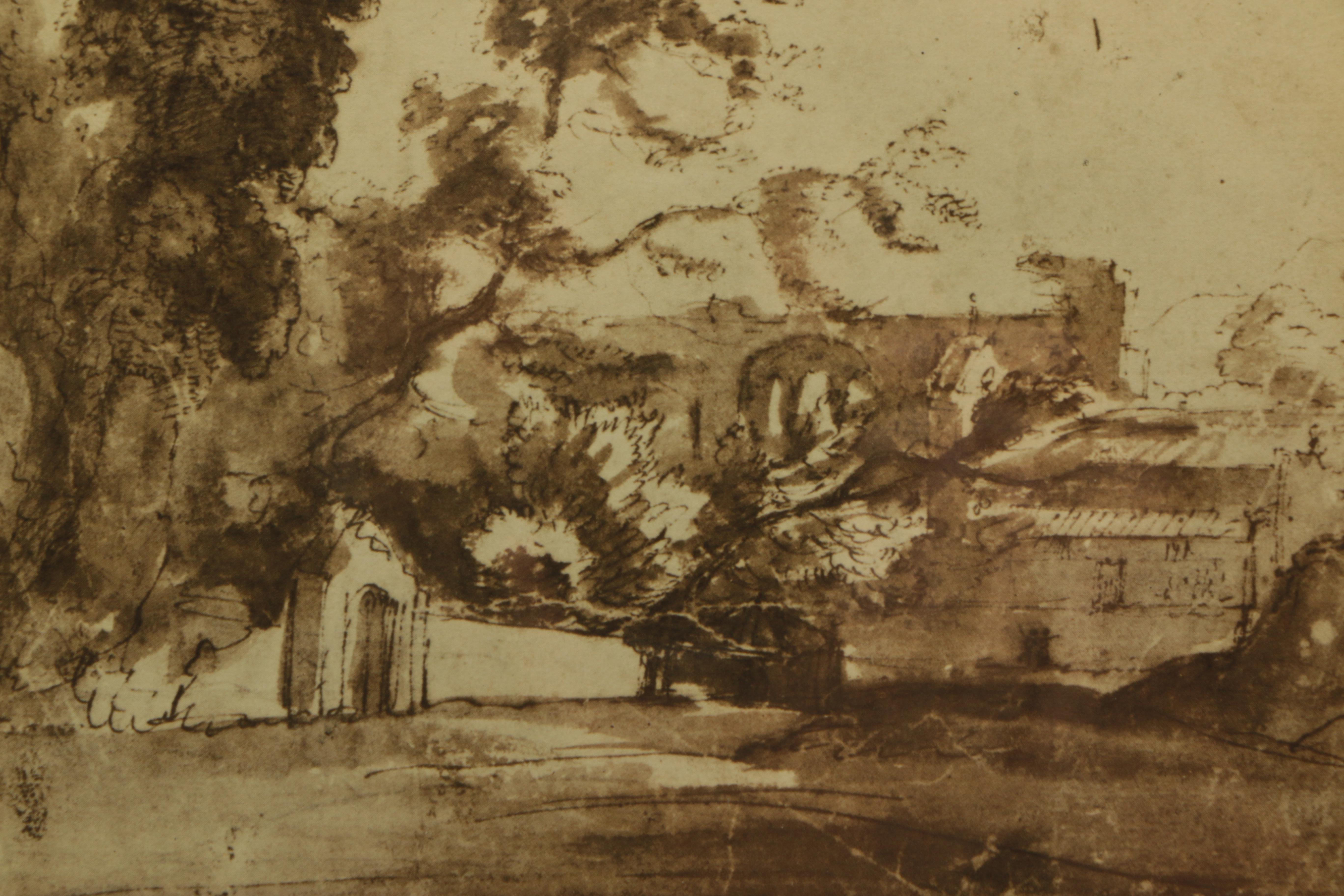 Two Offset Lithographs of Architectural Scenes