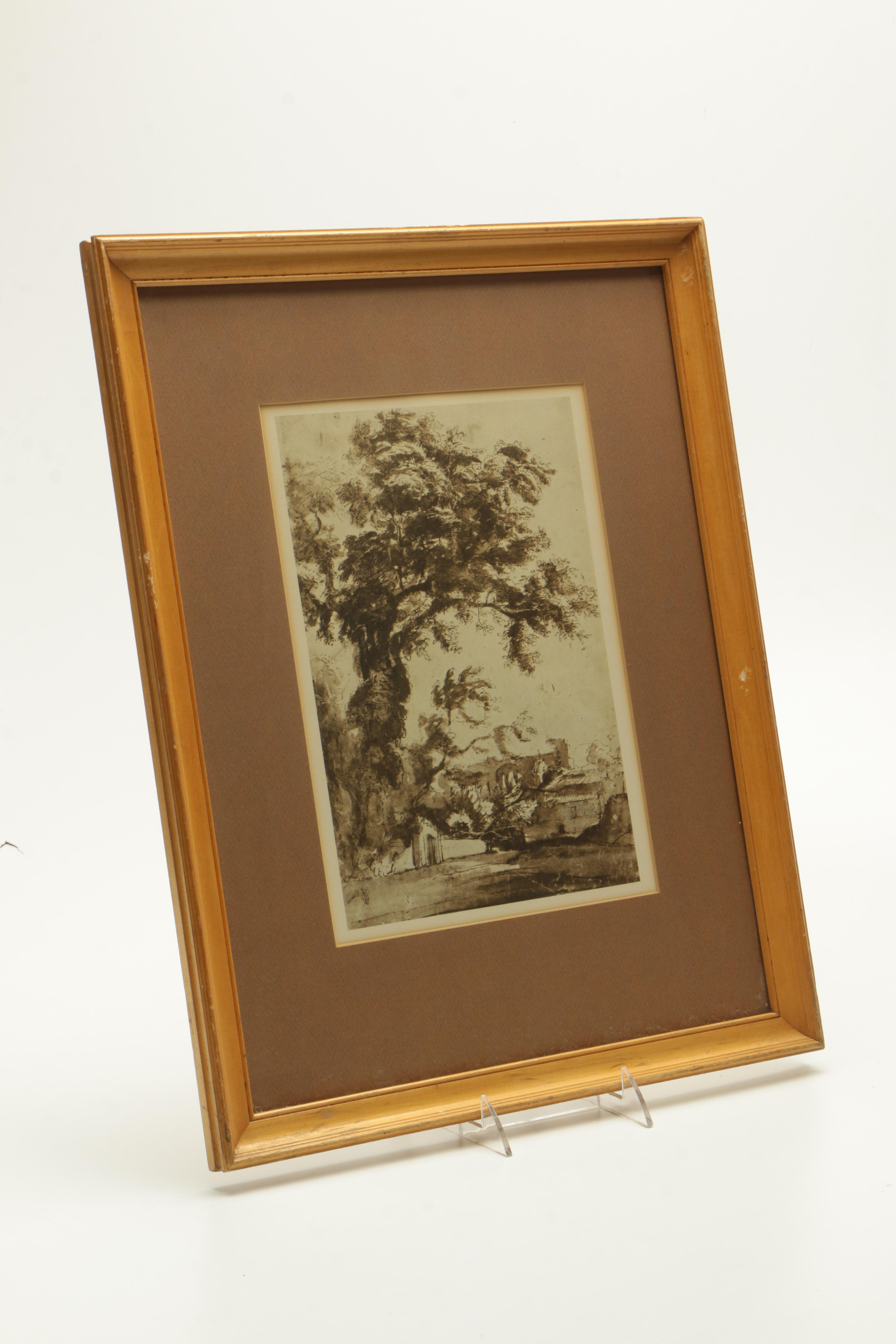 Two Offset Lithographs of Architectural Scenes