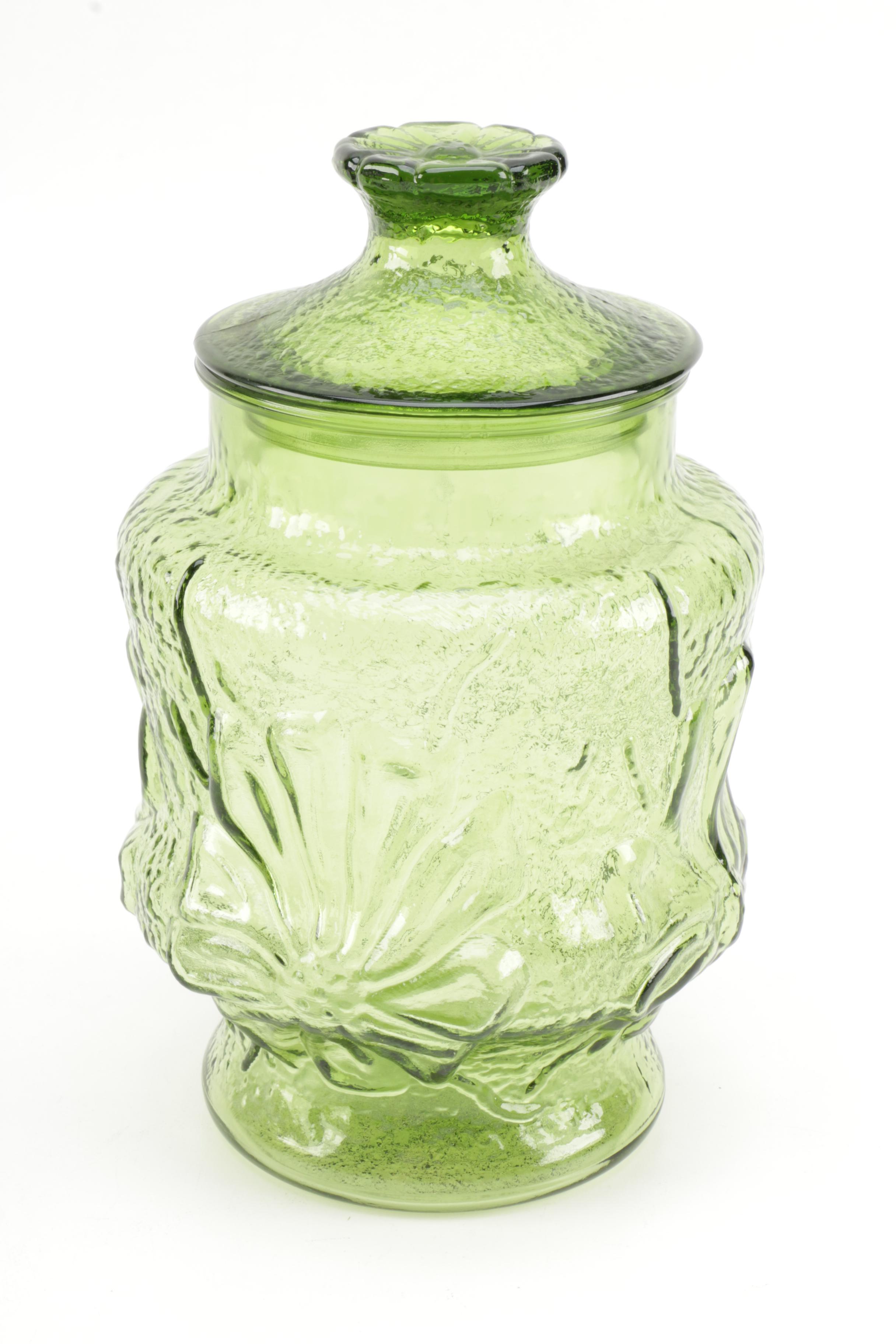 Vintage Fostoria  "Coin Glass Olive Green" Glassware