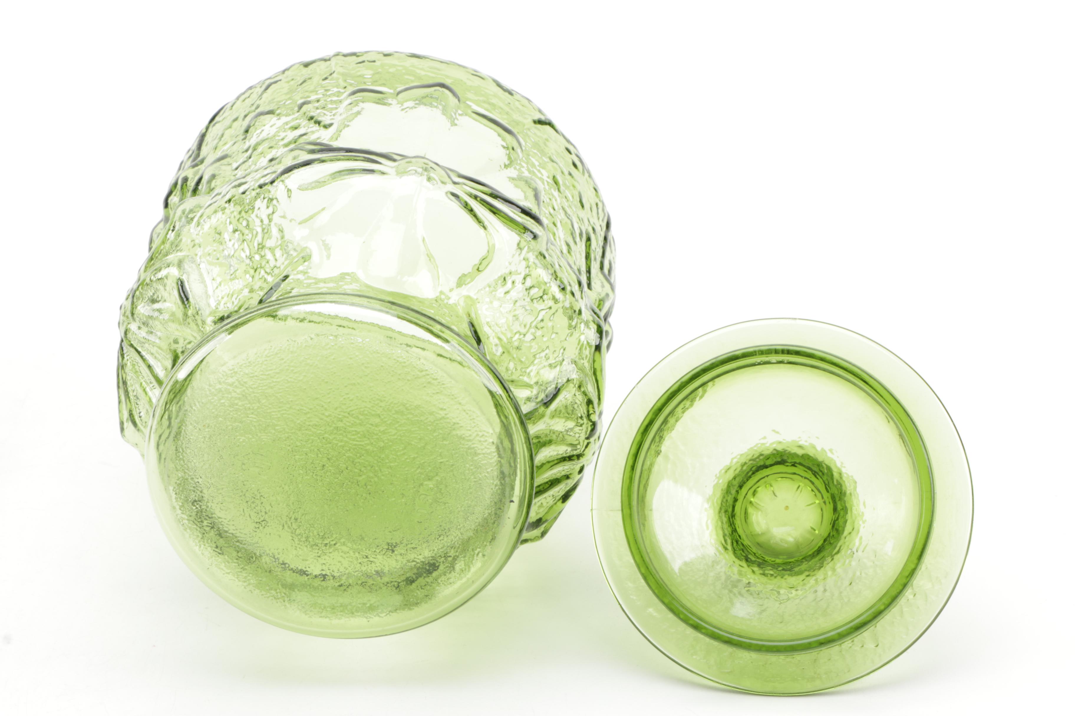 Vintage Fostoria  "Coin Glass Olive Green" Glassware