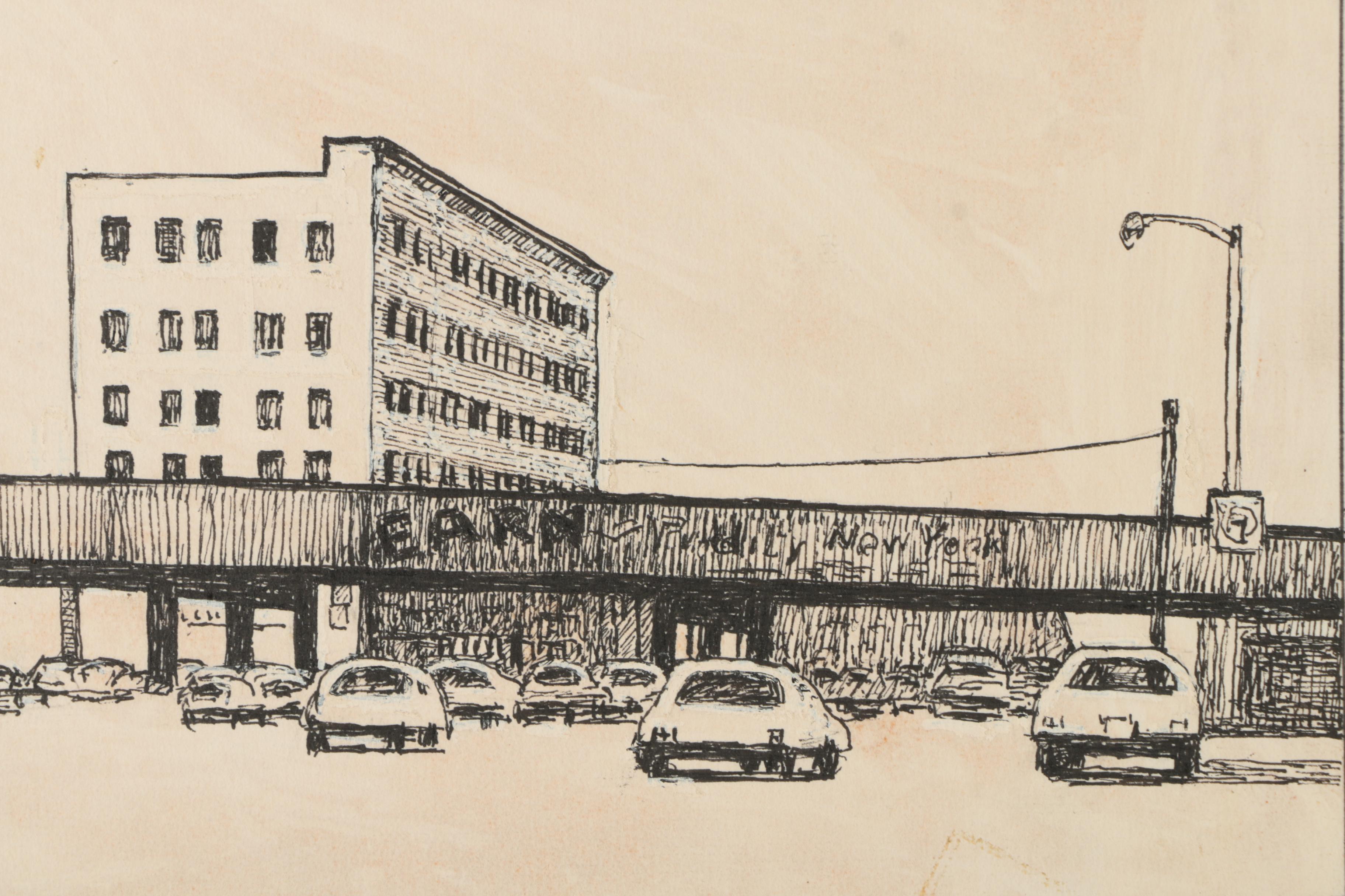 Hayward Cirker Ink and Gouache Illustrations of Outdoor Scenes