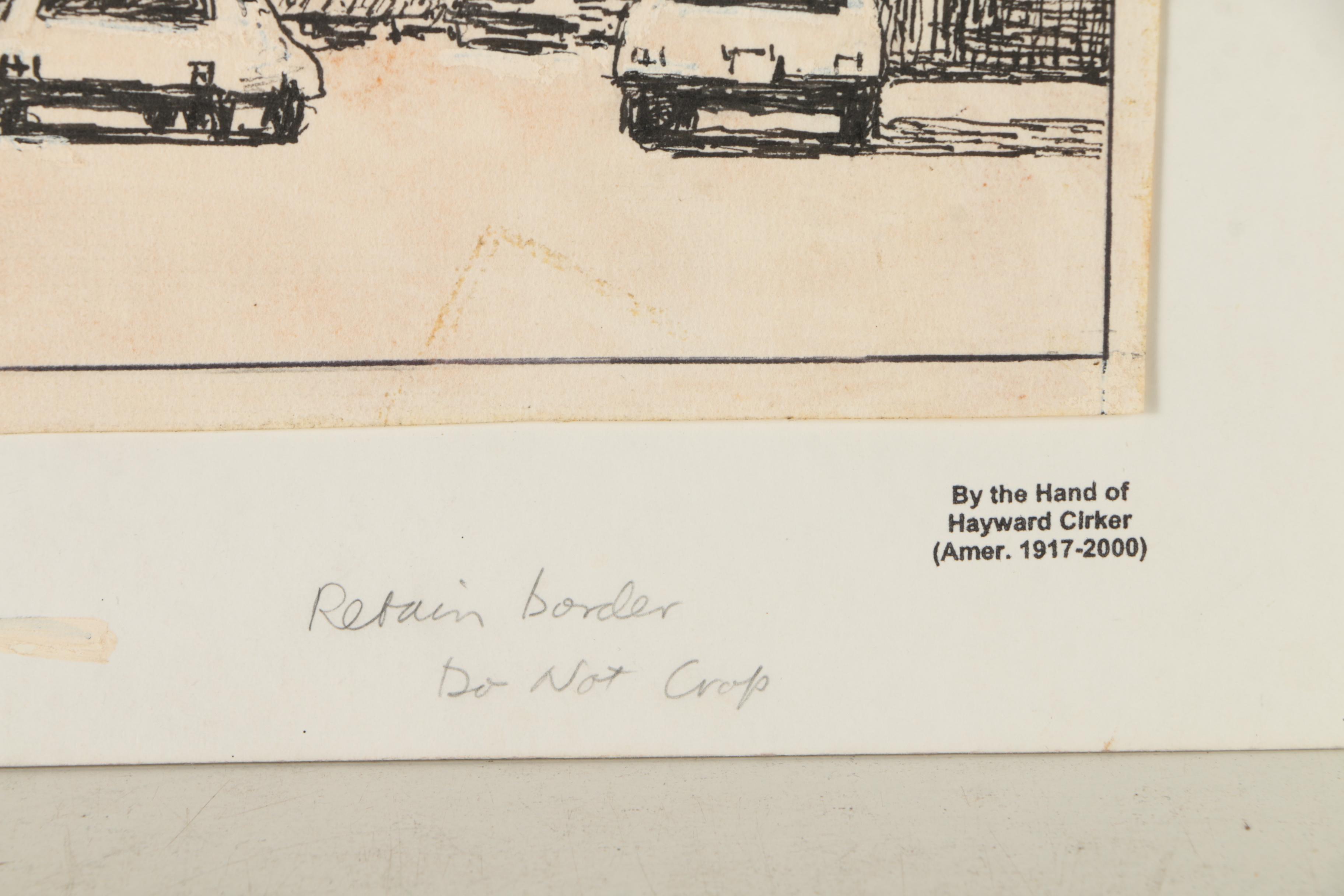 Hayward Cirker Ink and Gouache Illustrations of Outdoor Scenes