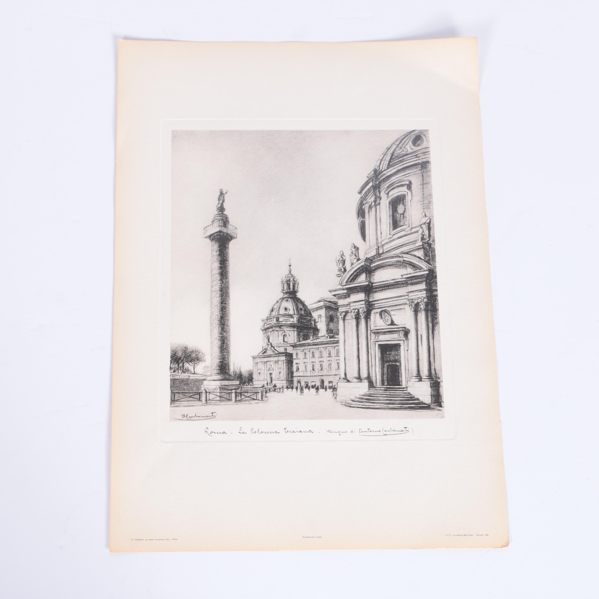 Reproduction Prints After Illustrations of Roman Monuments