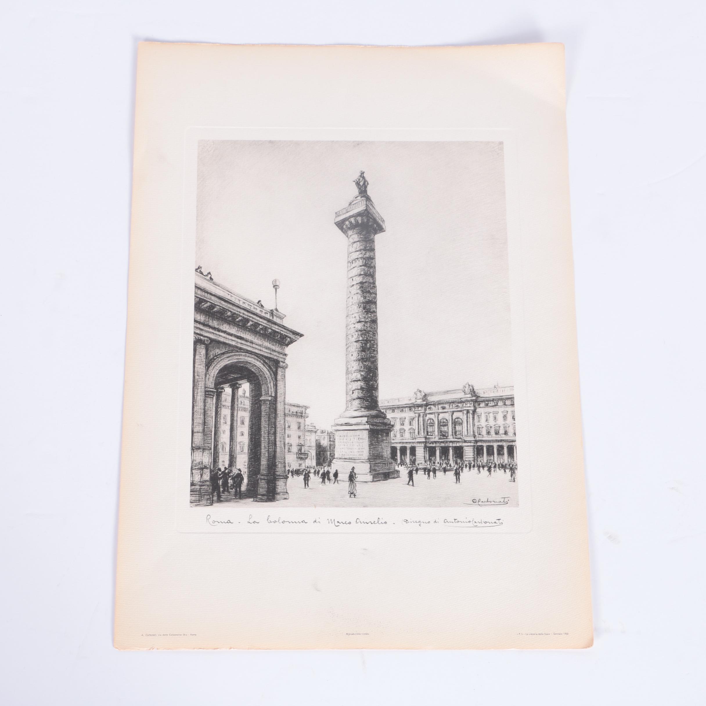 Reproduction Prints After Illustrations of Roman Monuments