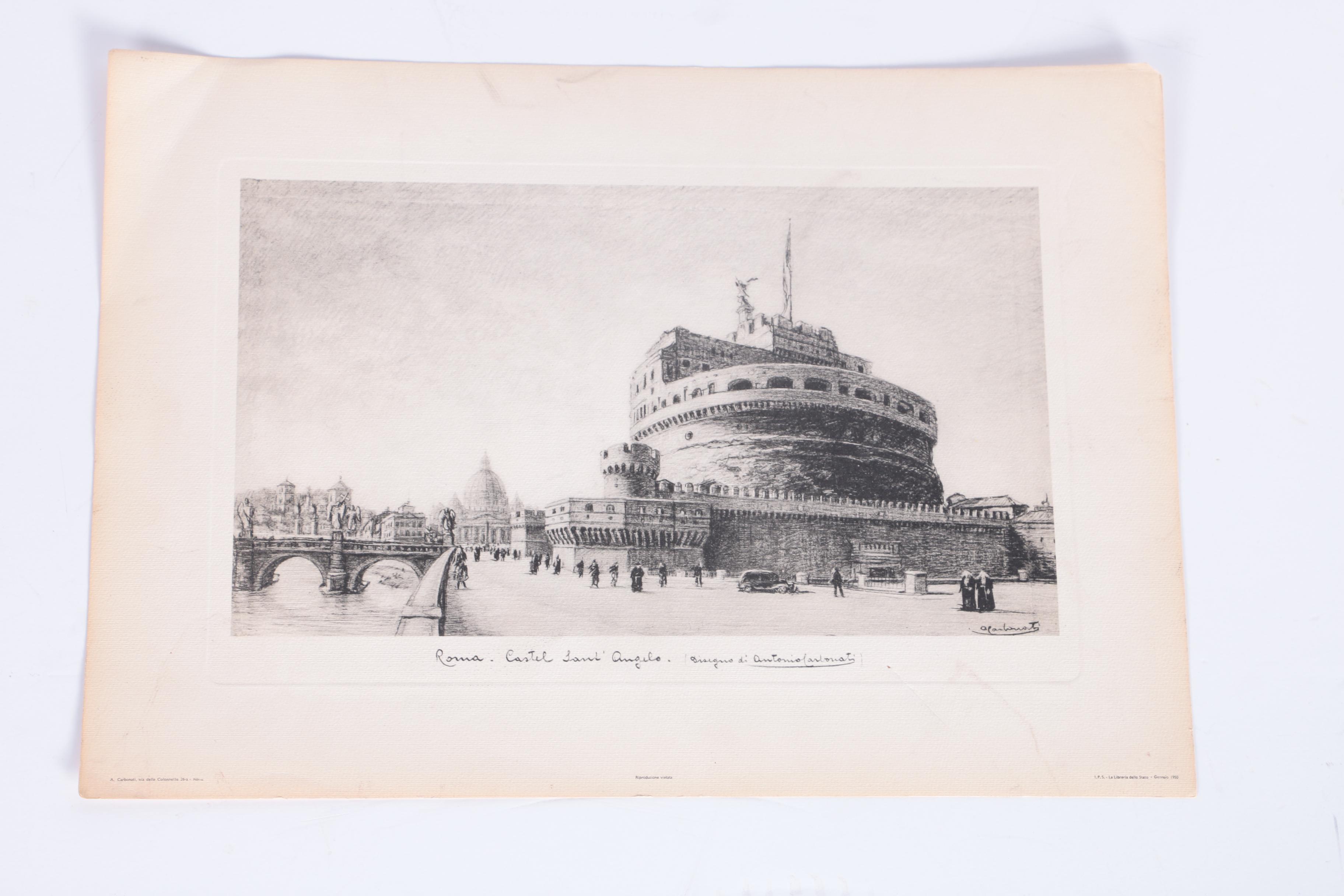 Reproduction Prints After Illustrations of Roman Monuments