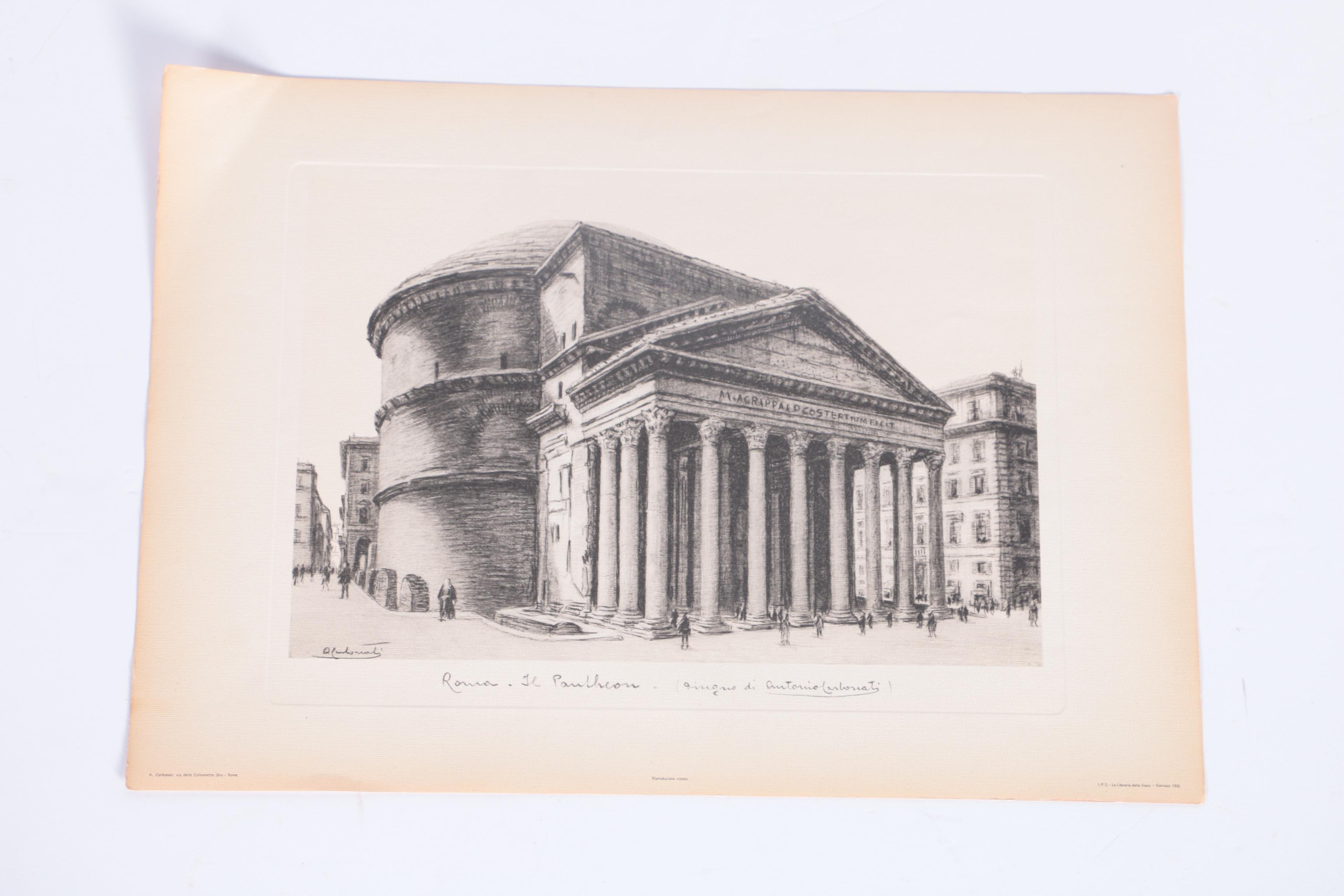 Reproduction Prints After Illustrations of Roman Monuments