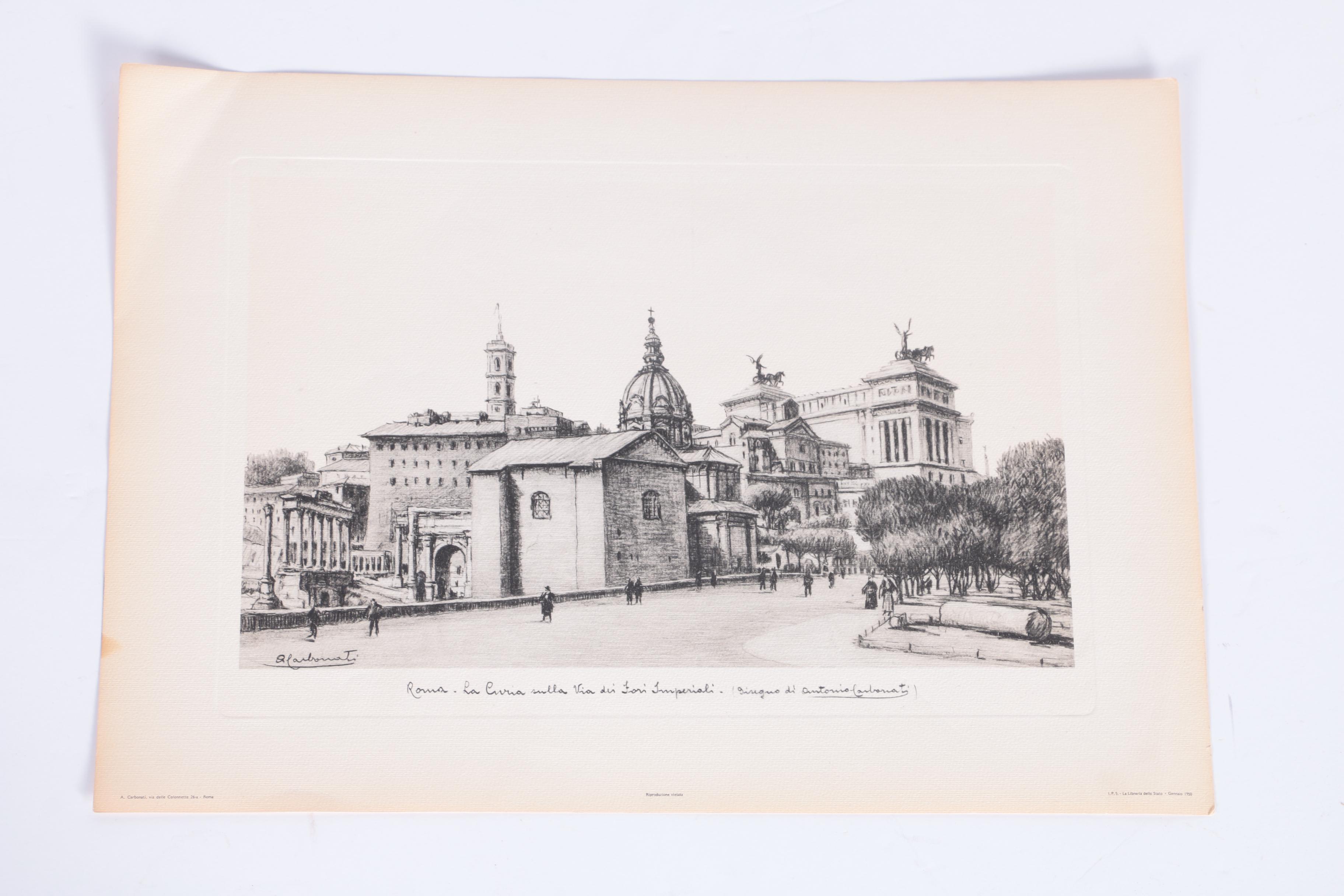 Reproduction Prints After Illustrations of Roman Monuments