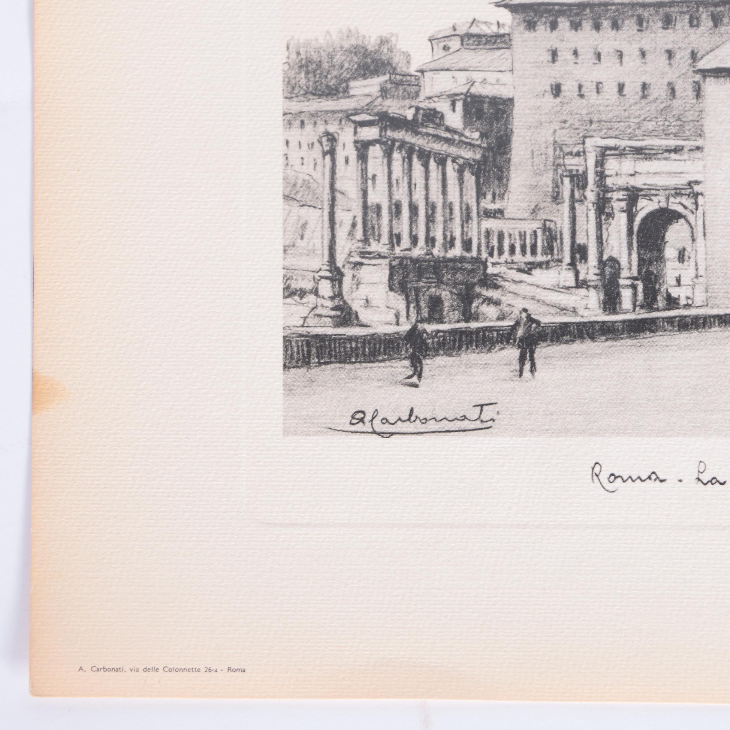 Reproduction Prints After Illustrations of Roman Monuments