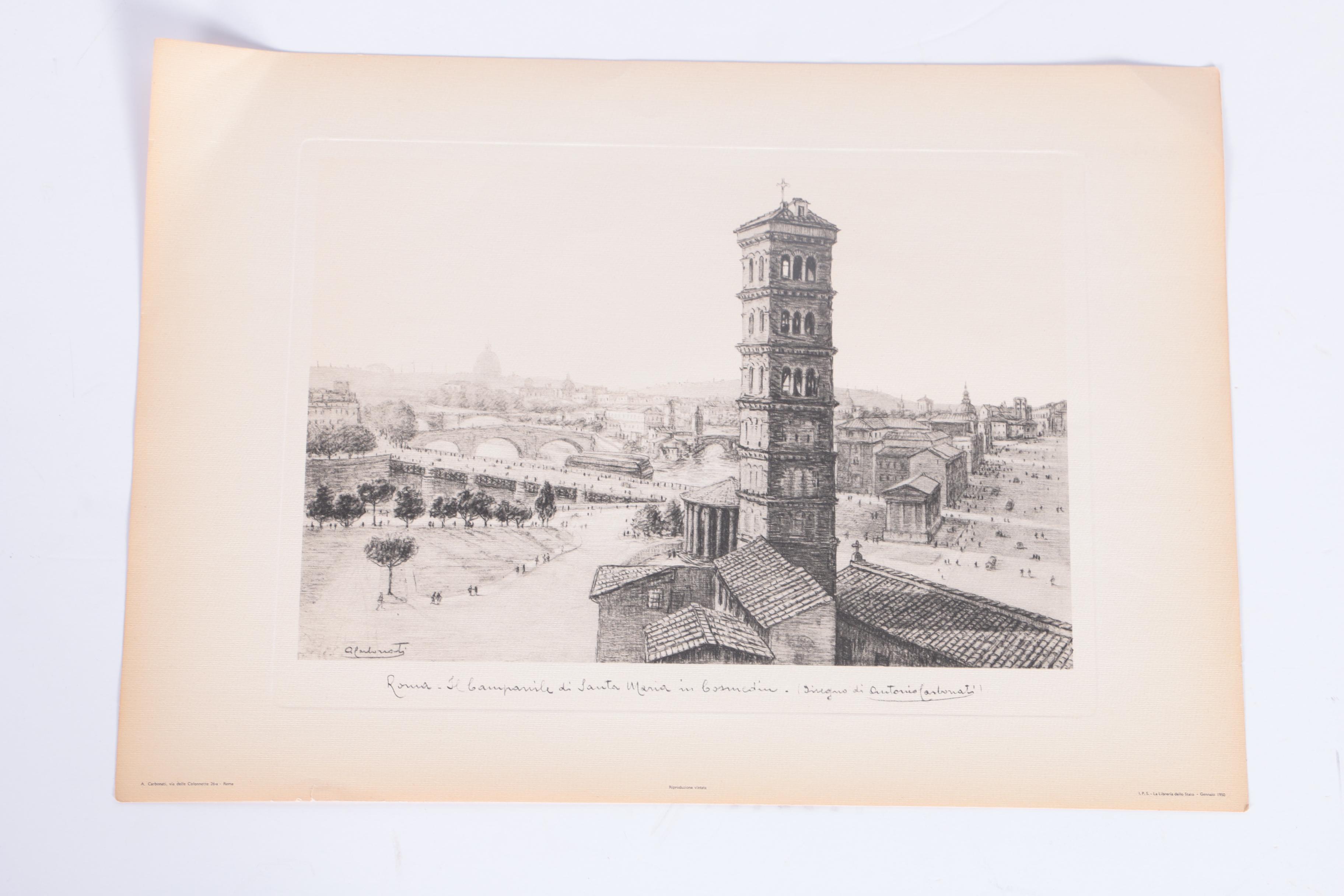 Reproduction Prints After Illustrations of Roman Monuments