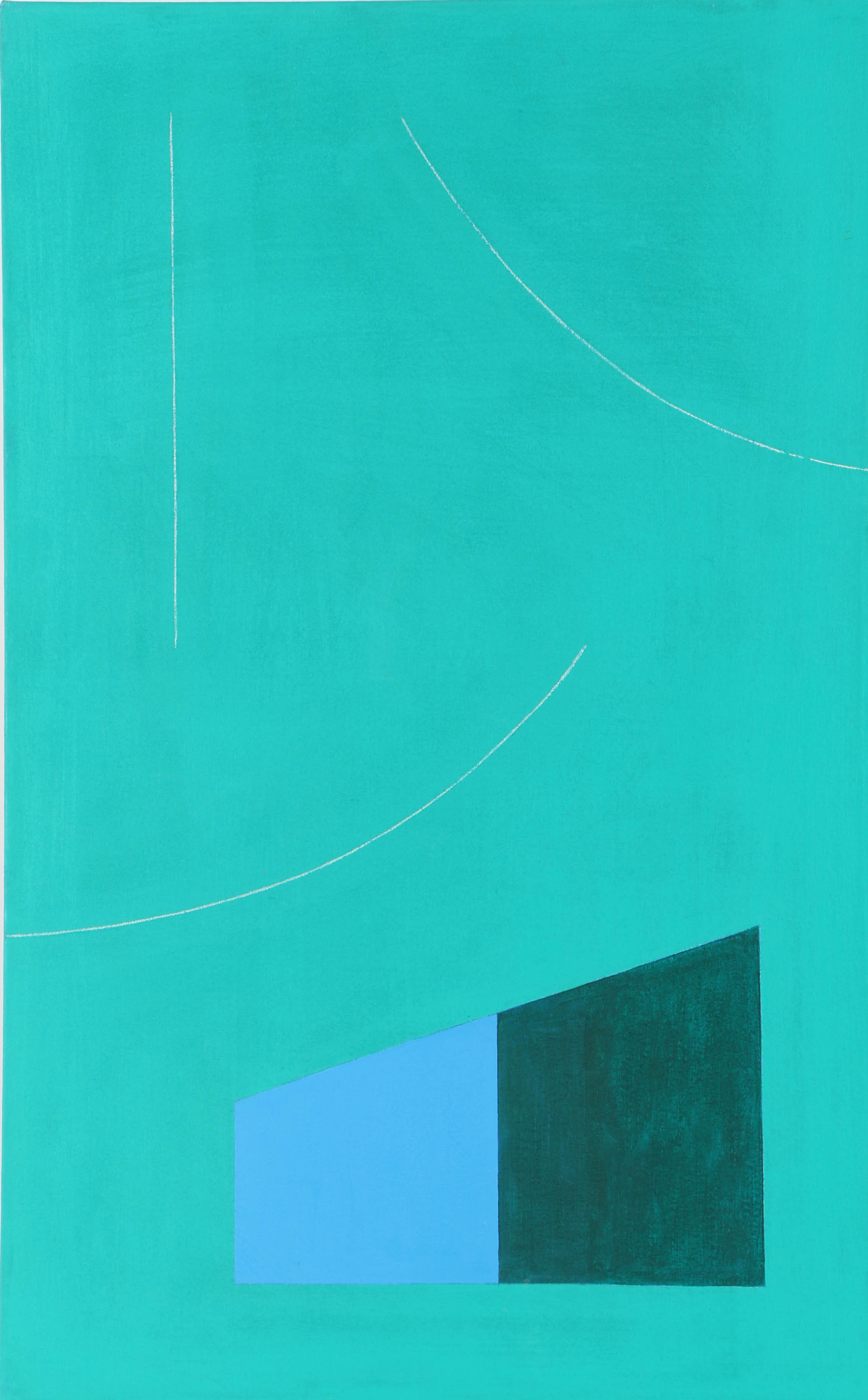 Edwin Ruda Oil Painting "Blue and Green Diptych"