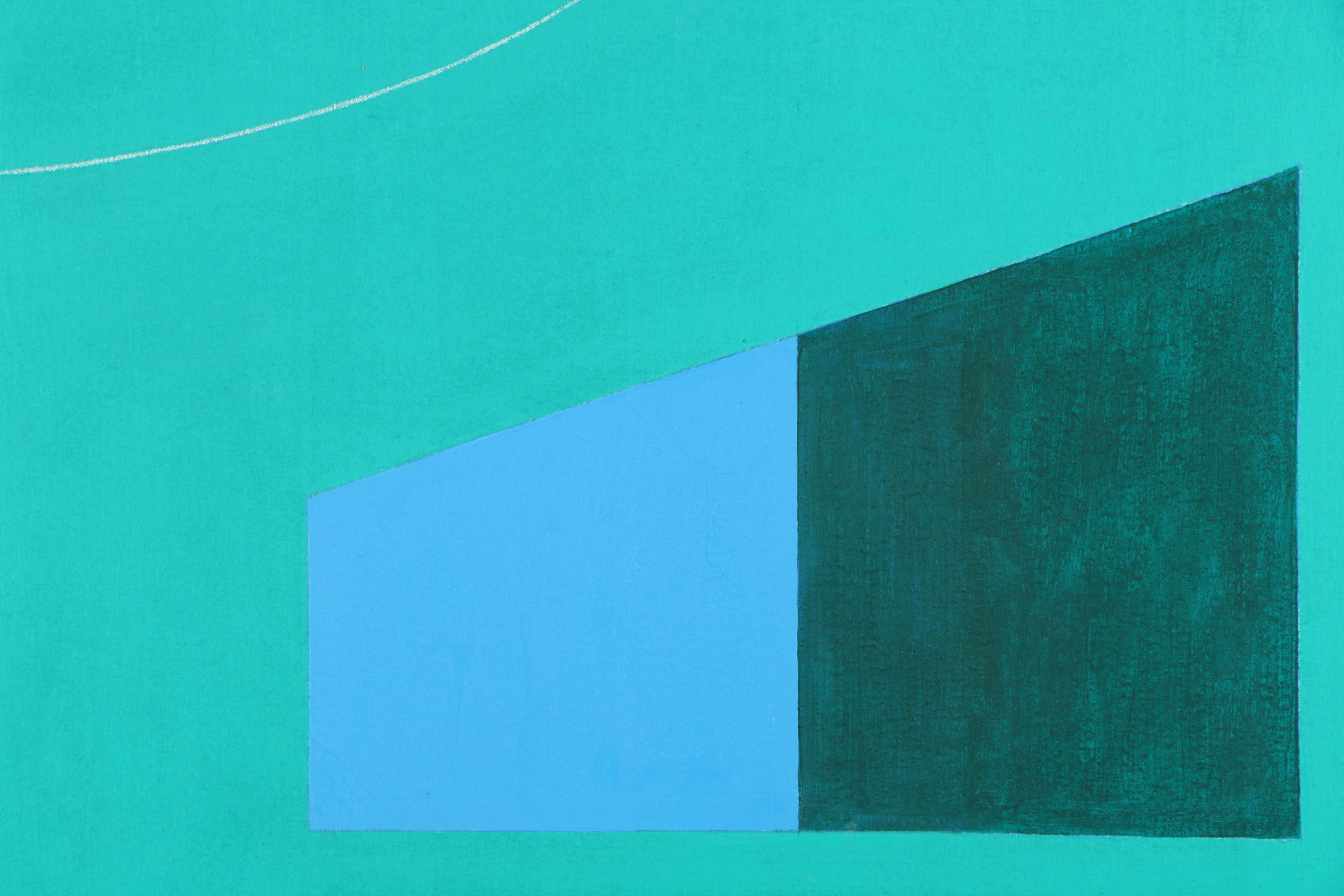 Edwin Ruda Oil Painting "Blue and Green Diptych"