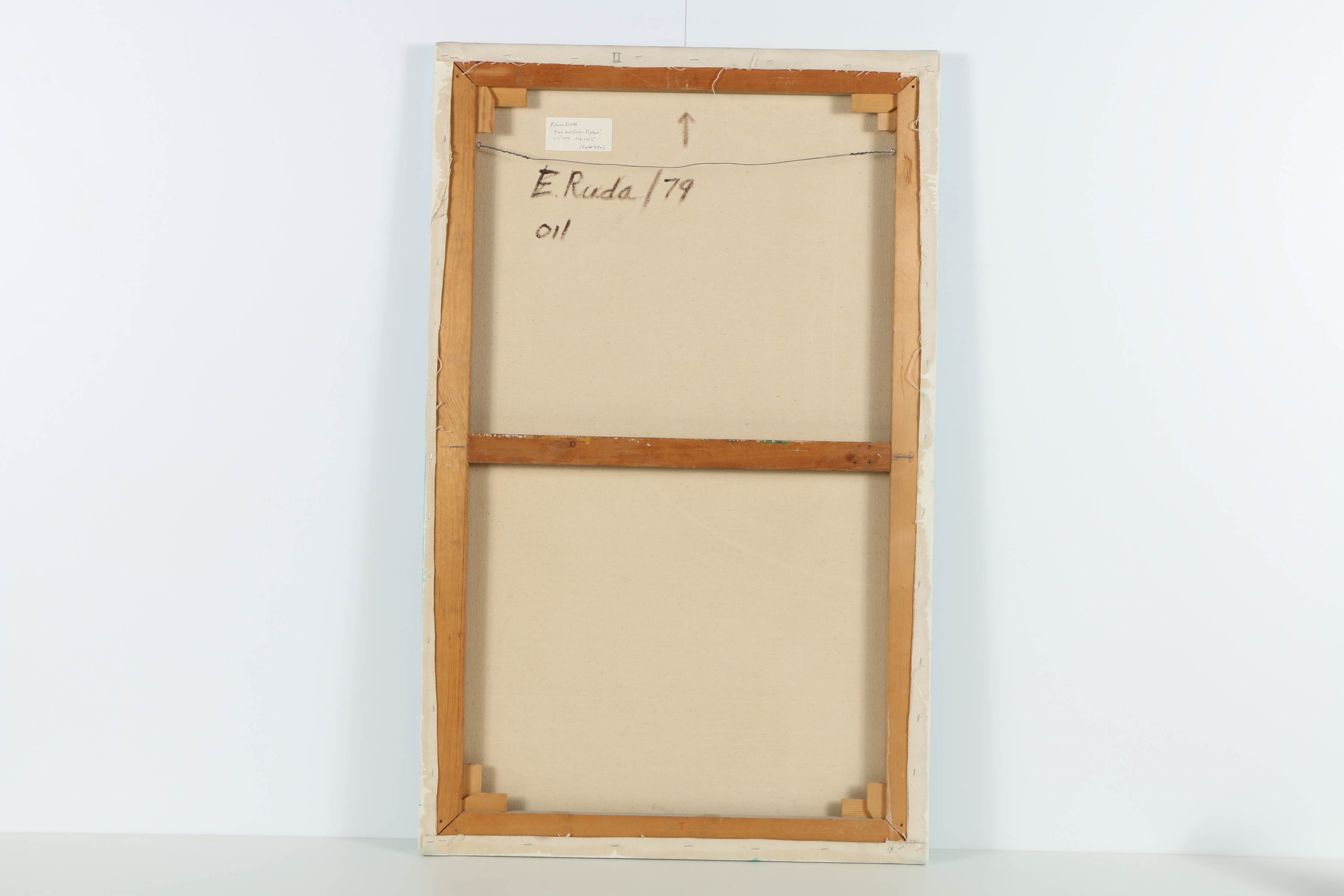 Edwin Ruda Oil Painting "Blue and Green Diptych"