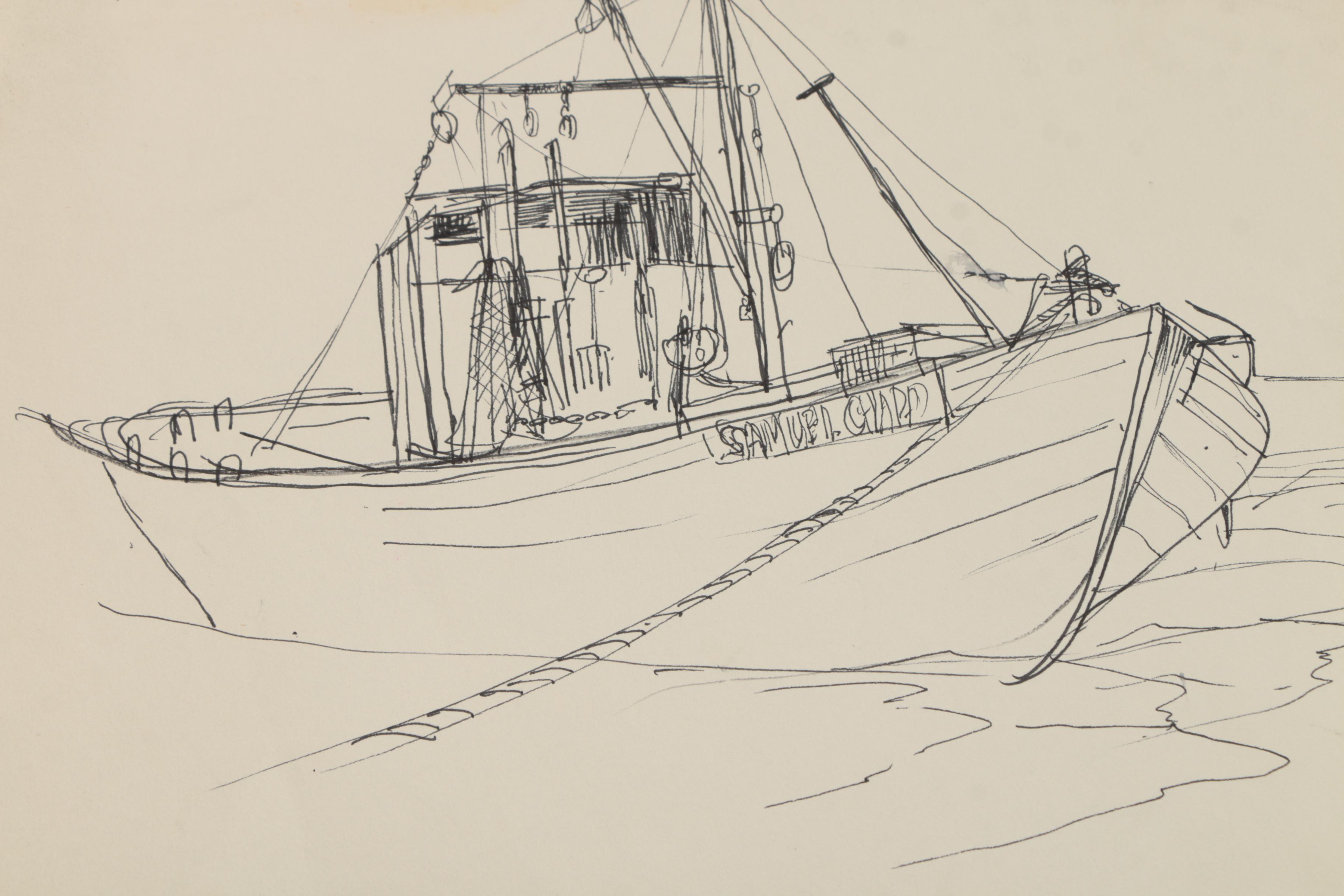 Collection of Ink and Graphite Drawings Featuring Henry C. Meyer