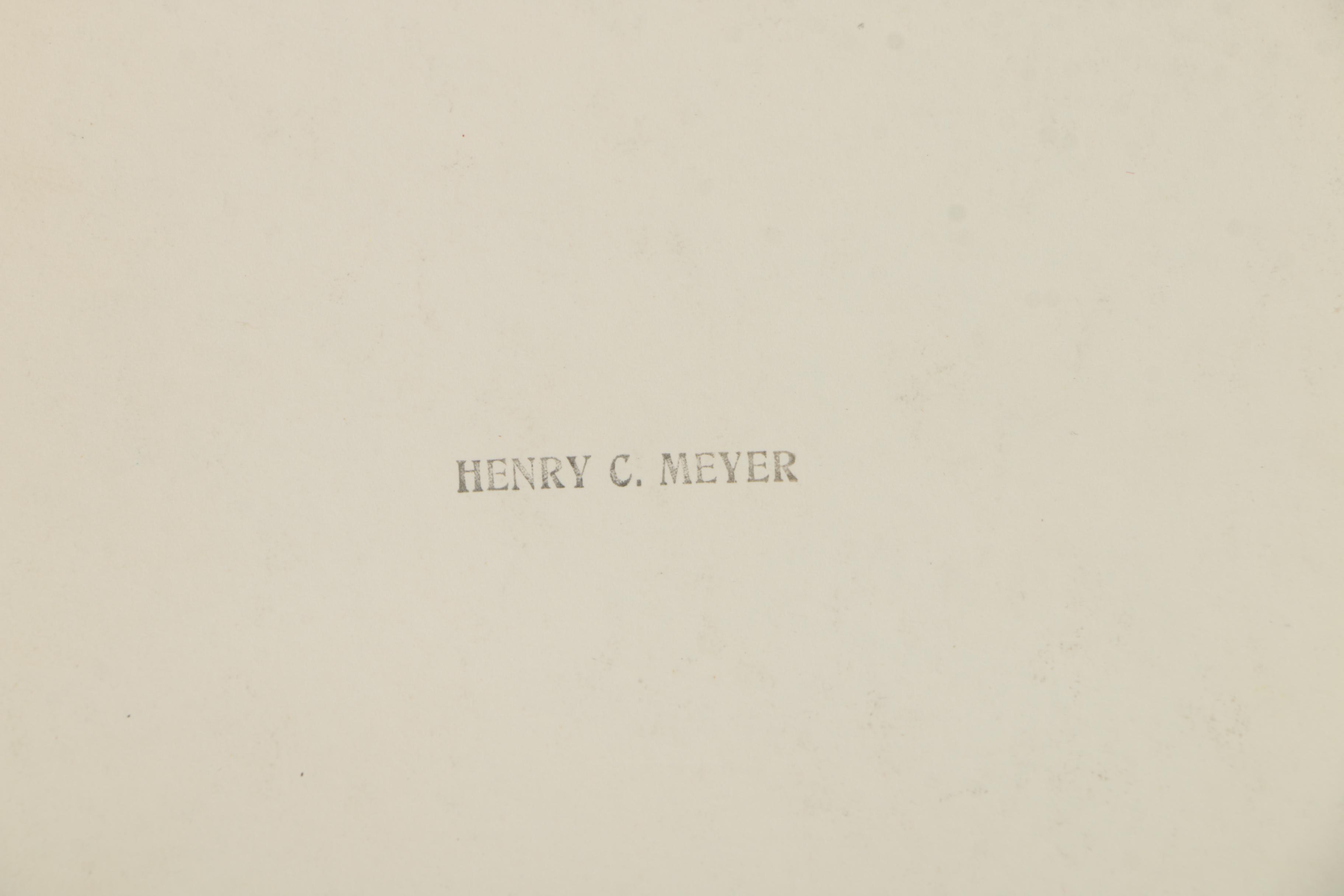 Collection of Ink and Graphite Drawings Featuring Henry C. Meyer