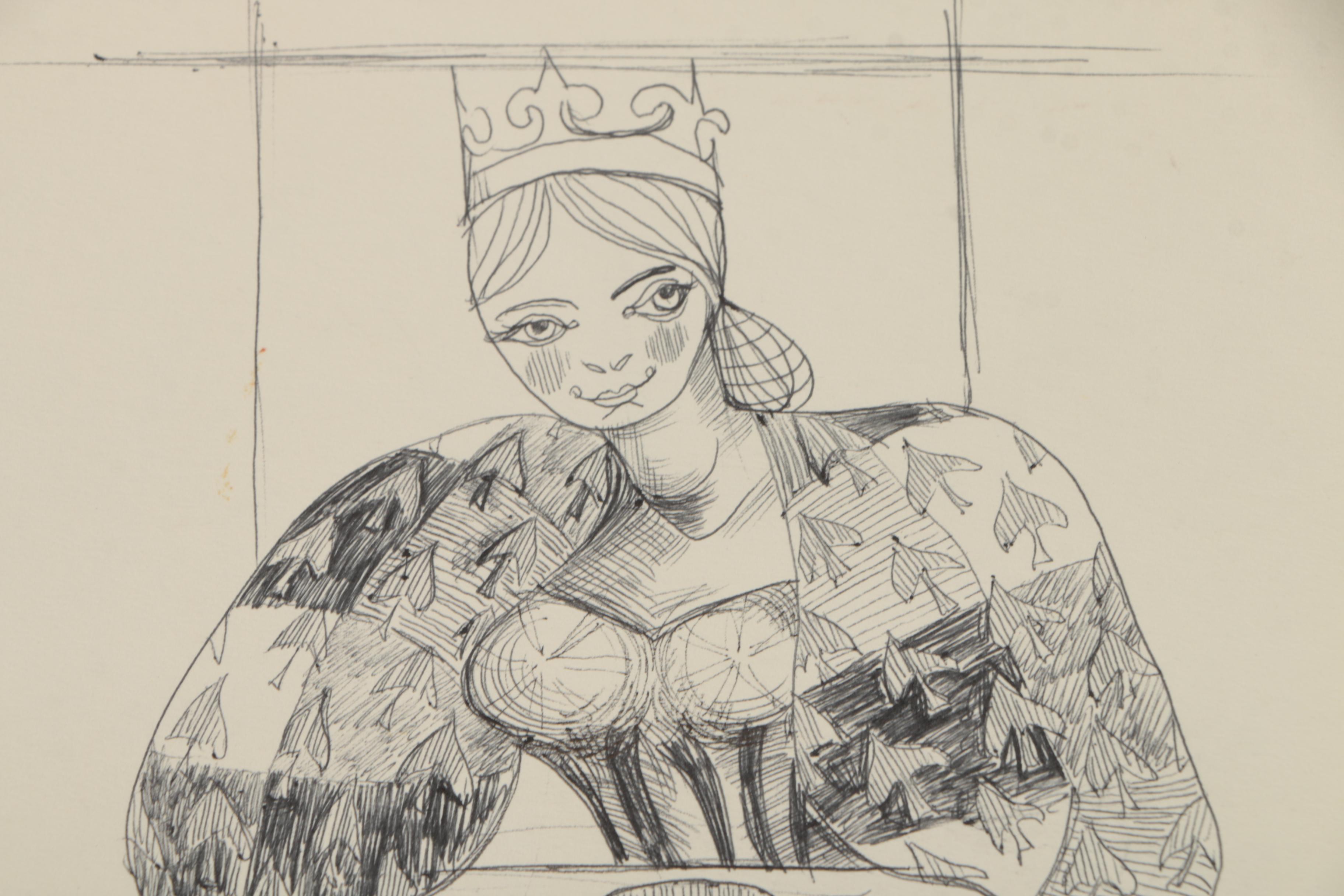 Collection of Ink and Graphite Drawings Featuring Henry C. Meyer