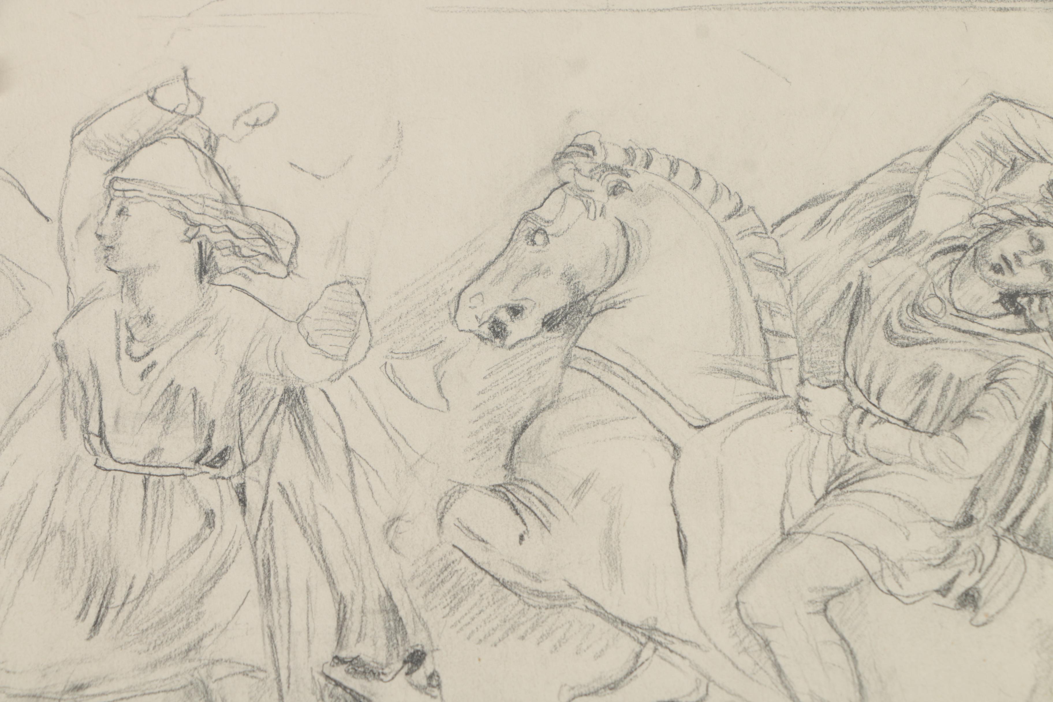 Collection of Ink and Graphite Drawings Featuring Henry C. Meyer