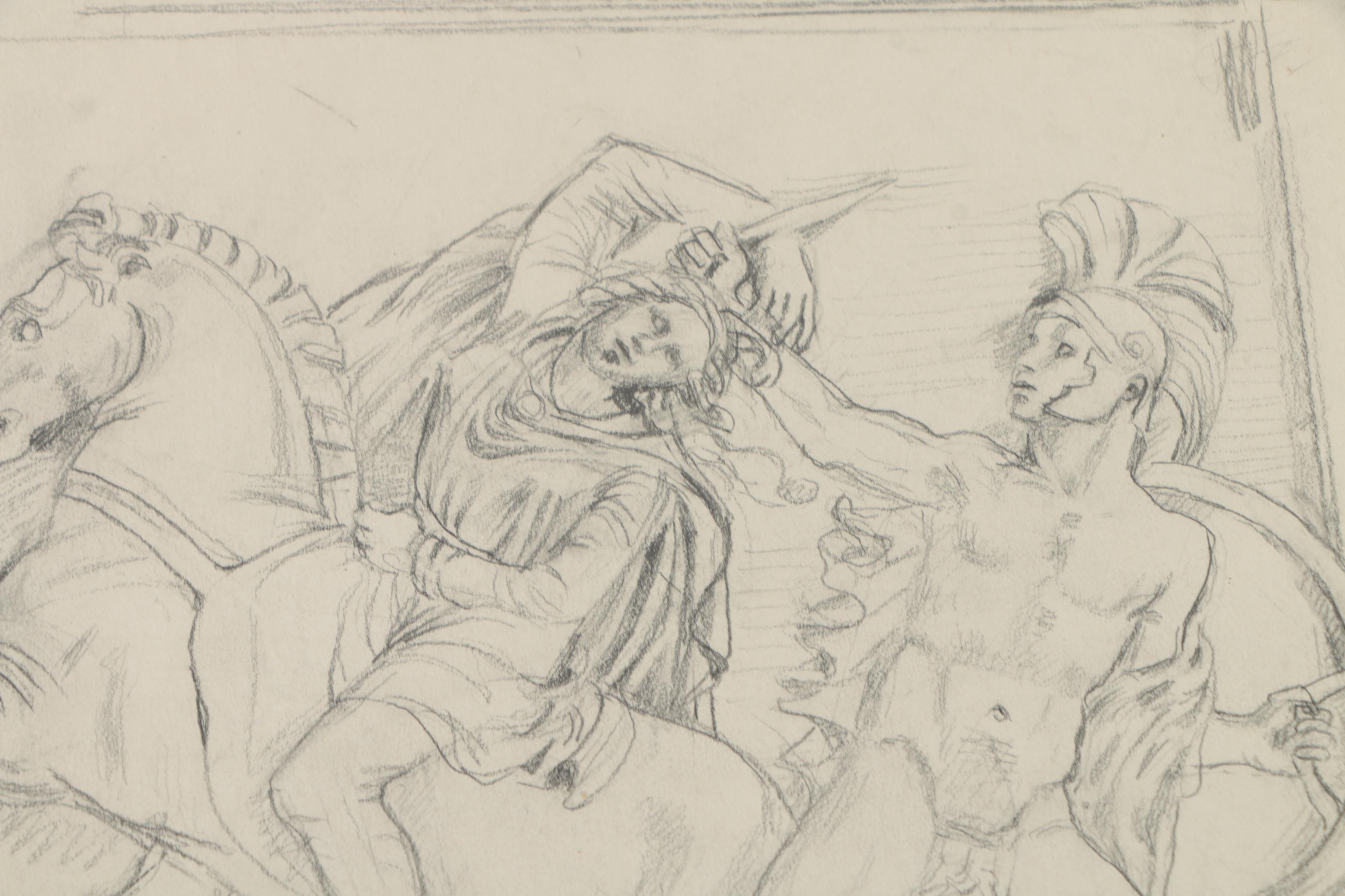 Collection of Ink and Graphite Drawings Featuring Henry C. Meyer