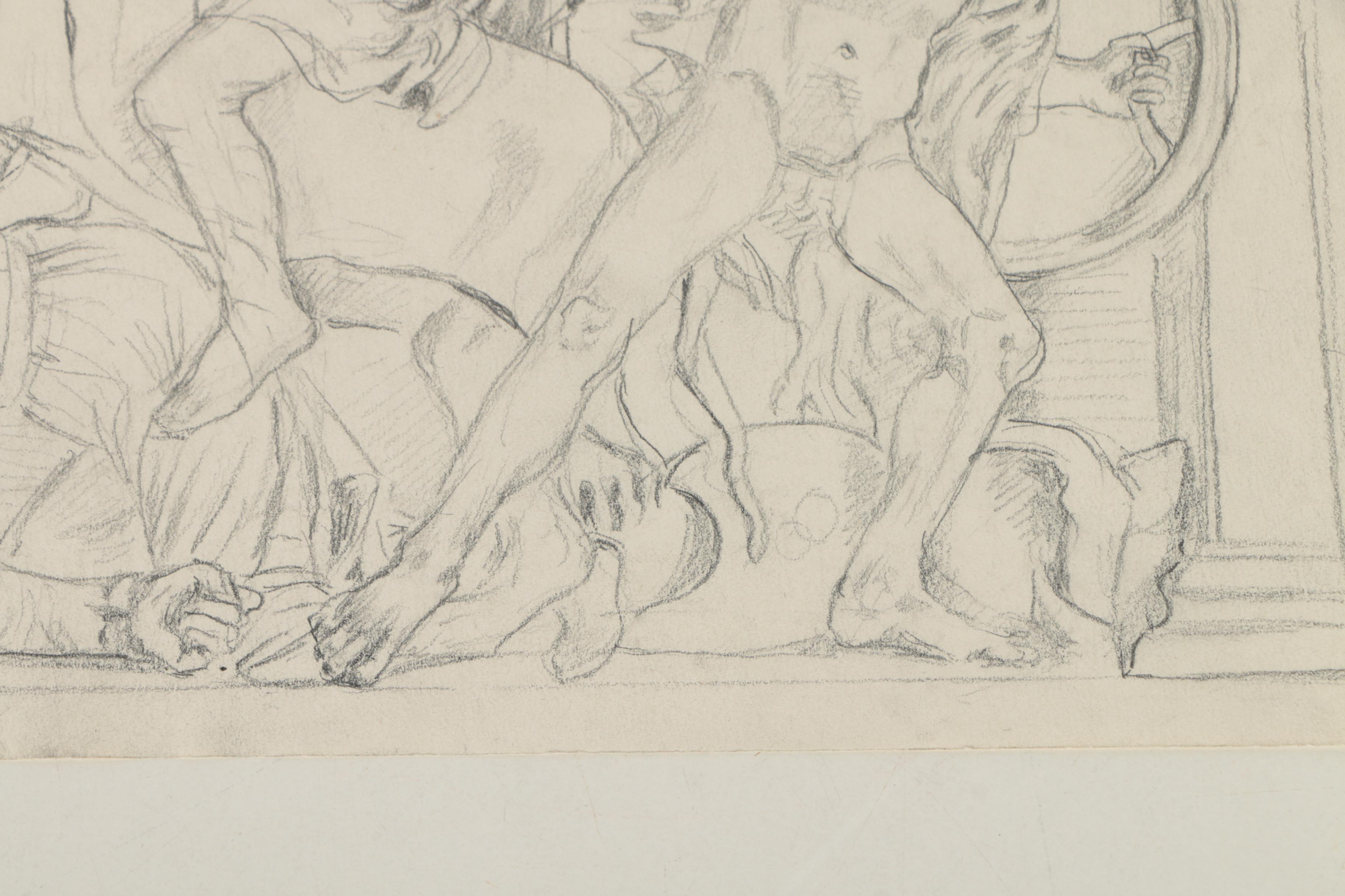 Collection of Ink and Graphite Drawings Featuring Henry C. Meyer