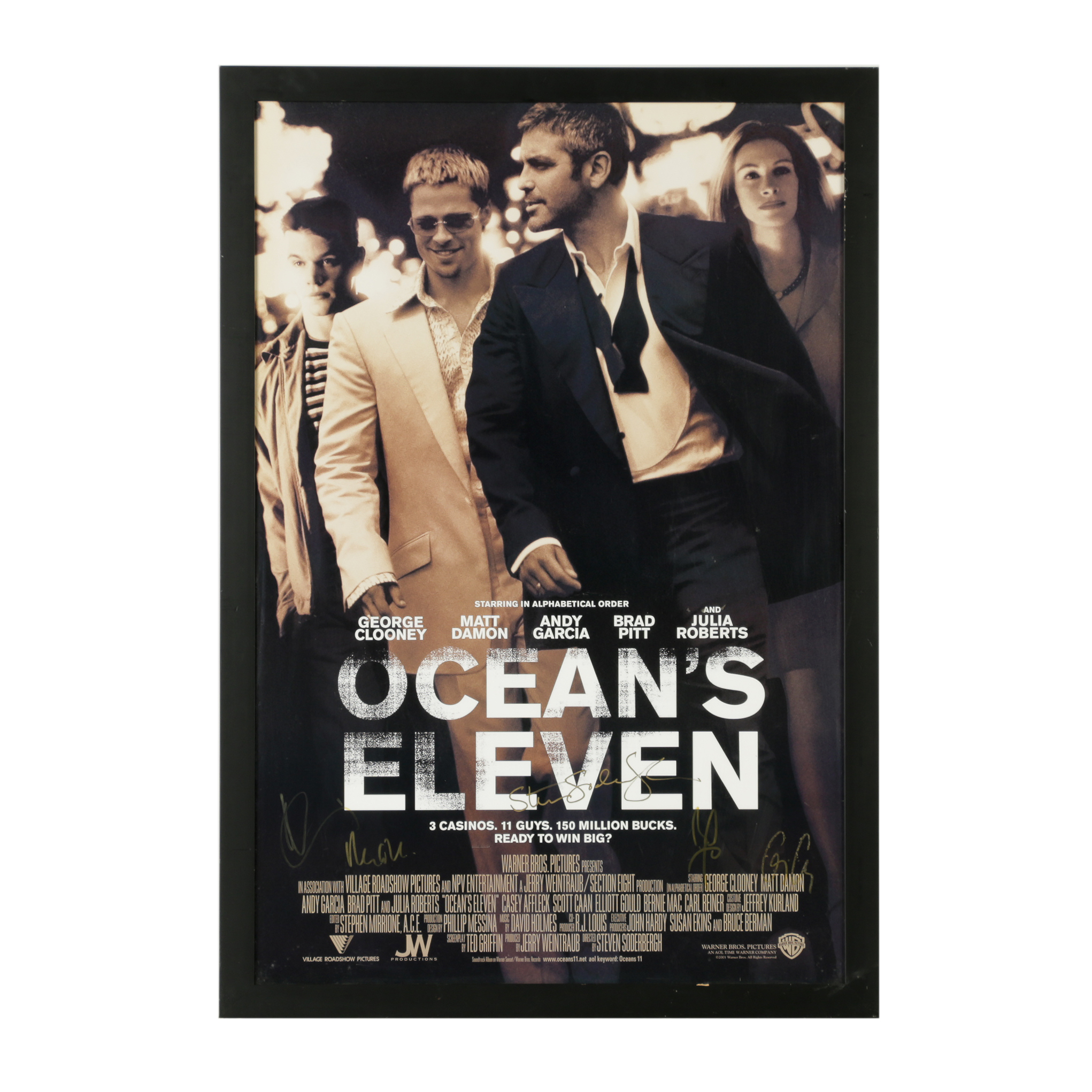 "Ocean's Eleven" Poster Autographed by Cast