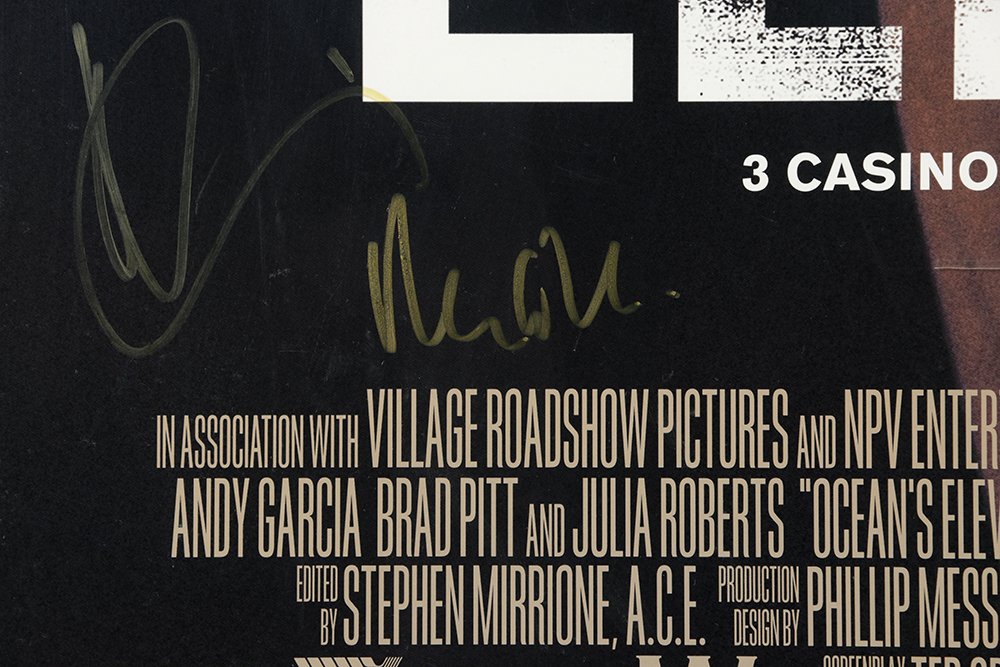 "Ocean's Eleven" Poster Autographed by Cast
