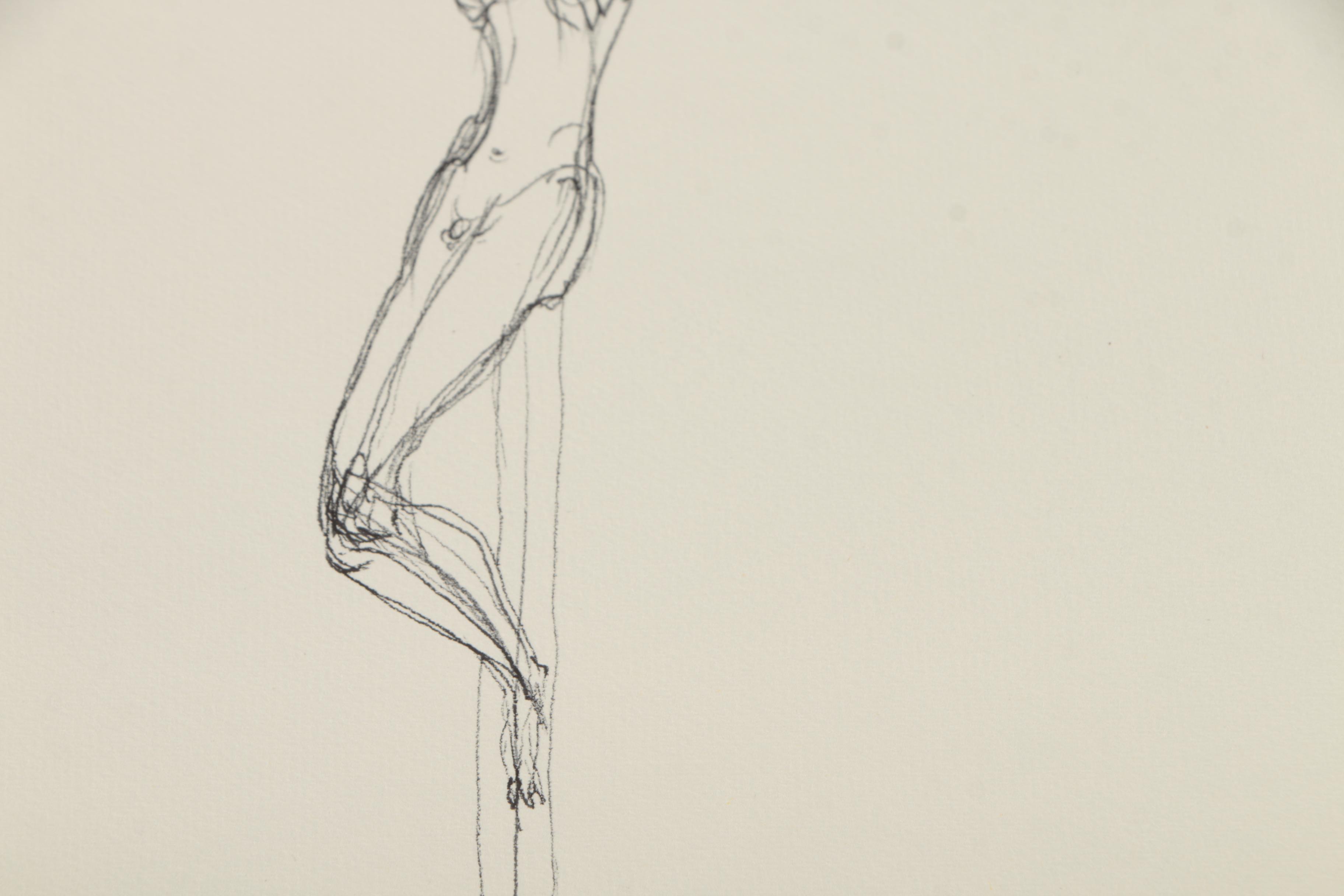 Henry C. Meyer 1960s Ink Sketches on Paper of Christ on the Cross