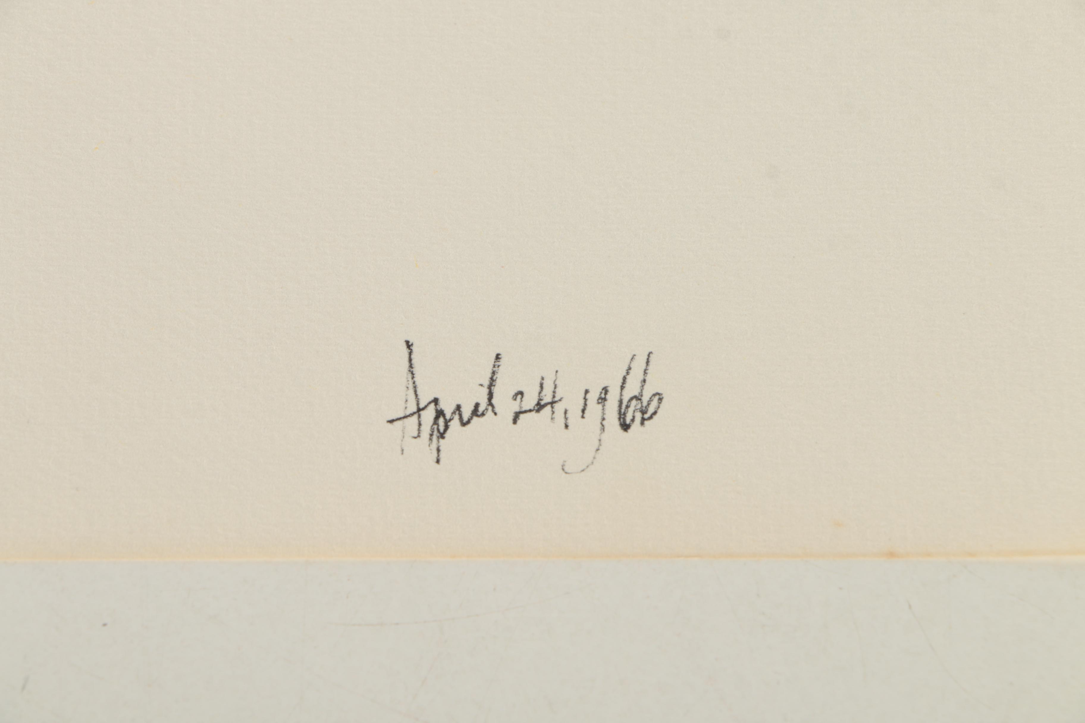 Henry C. Meyer 1960s Ink Sketches on Paper of Christ on the Cross