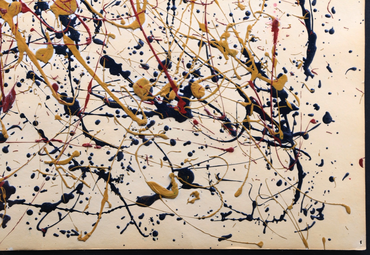 In the Manner of Jackson Pollock Oil and Enamel Painting on Paper
