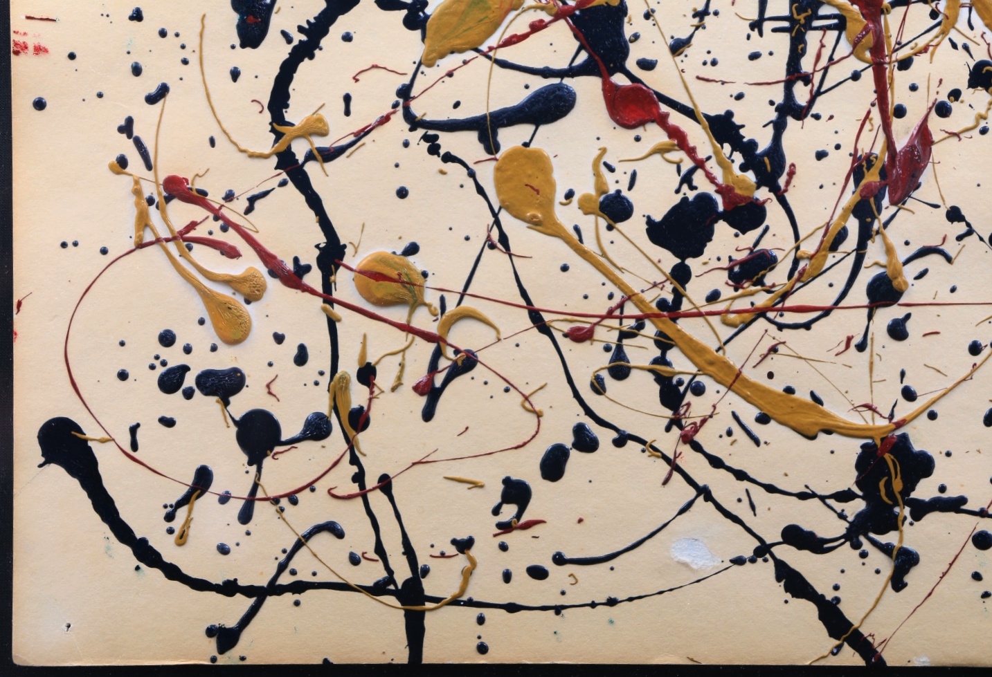In the Manner of Jackson Pollock Oil and Enamel Painting on Paper