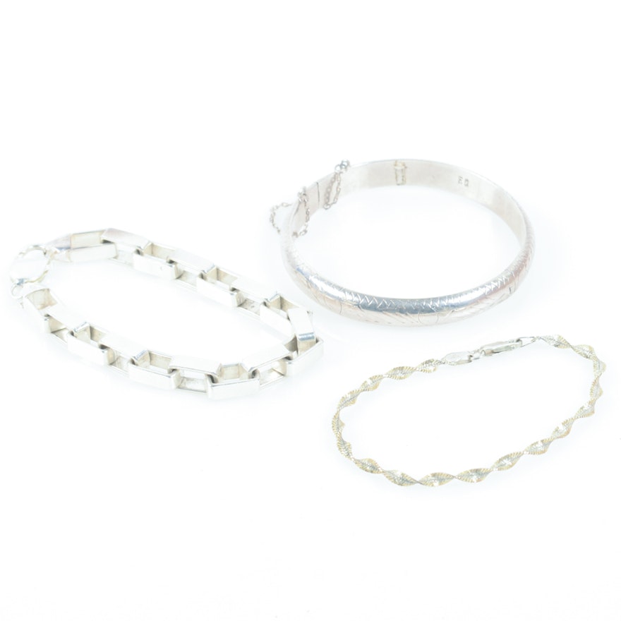 Sterling Silver Bracelet Selection