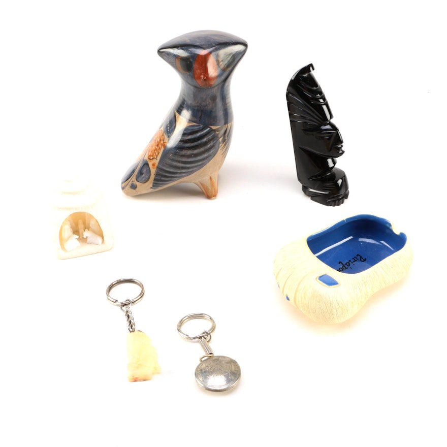 Assortment of Keychains and Decorative Items