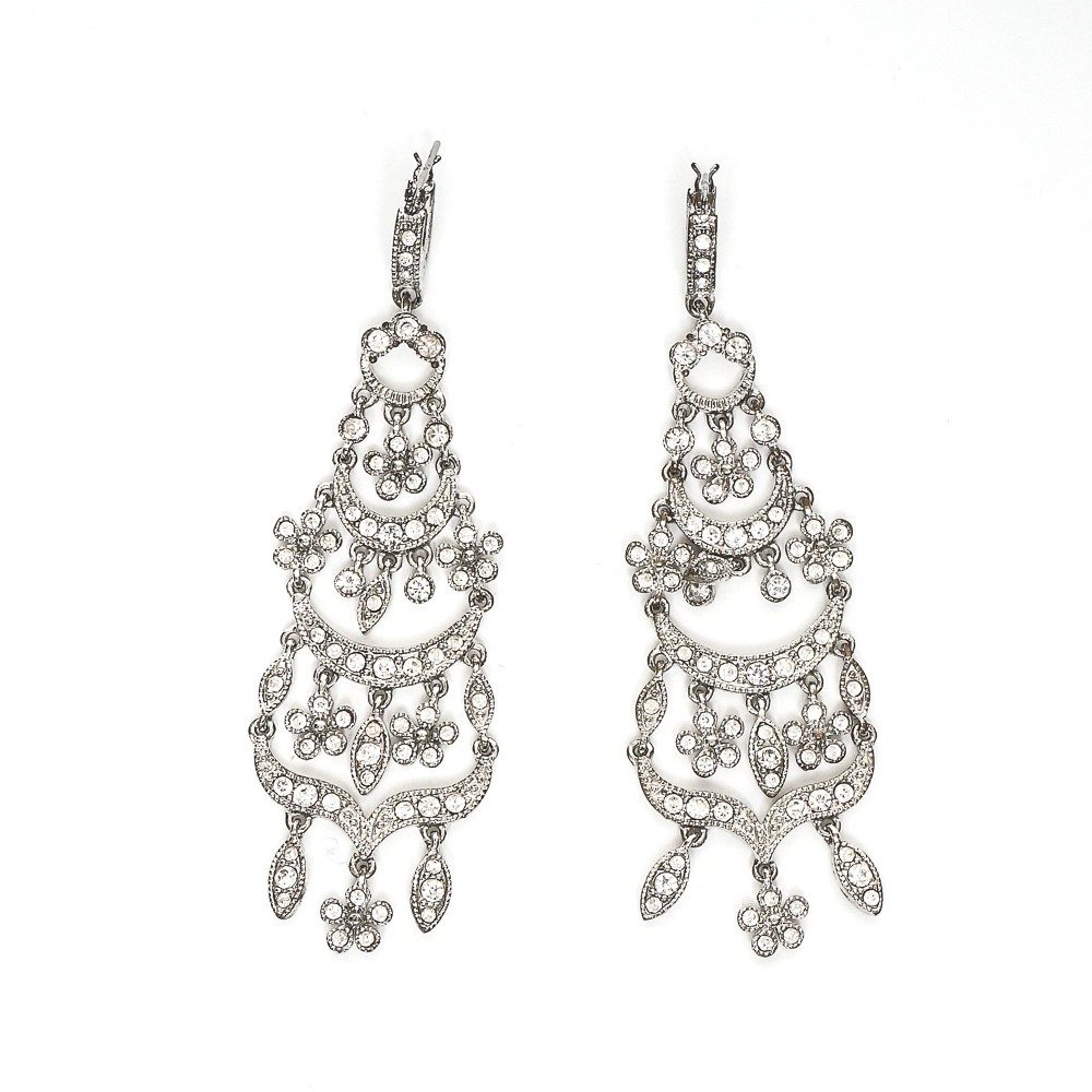 Assortment of Beaded Stretch Bracelets and Chandelier Earrings