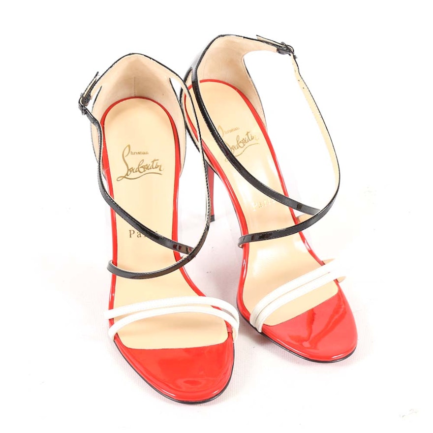 Christian Louboutin of Paris Gwynitta Patent Leather Dress Sandals