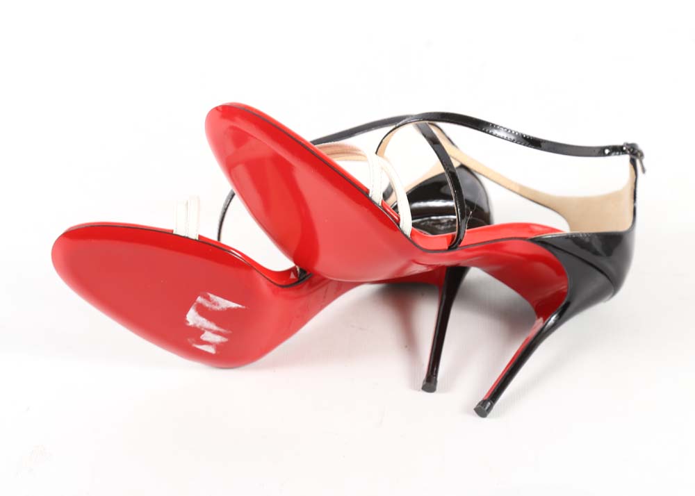 Christian Louboutin of Paris Gwynitta Patent Leather Dress Sandals