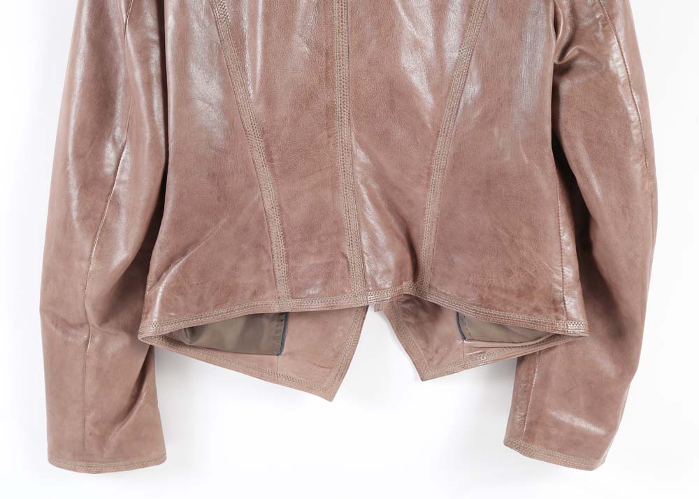 Elie Tahari Distressed Leather Jacket