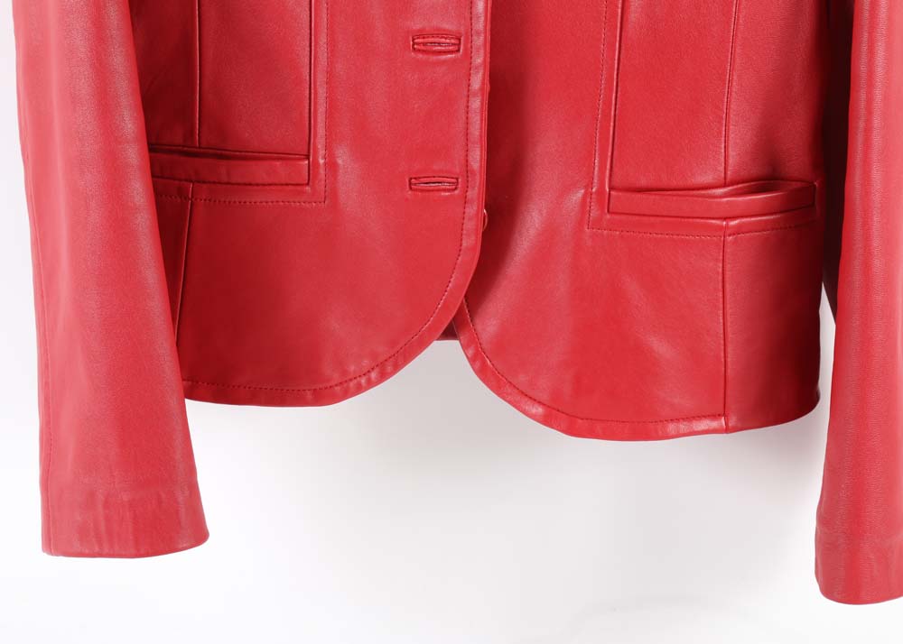 Leonardos of Canada Red Leather Jacket