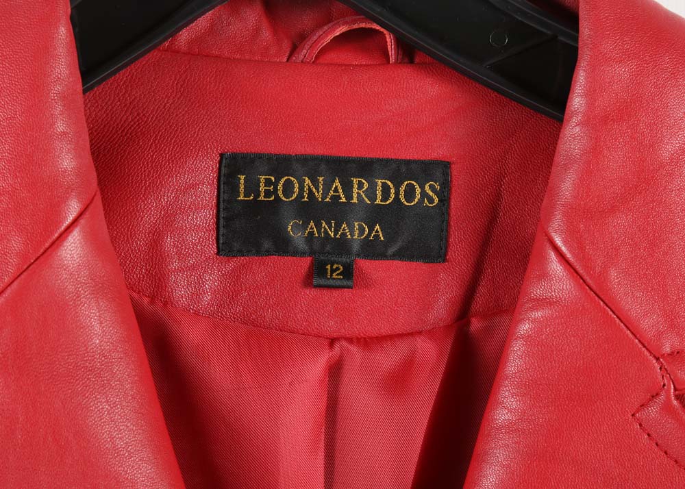 Leonardos of Canada Red Leather Jacket