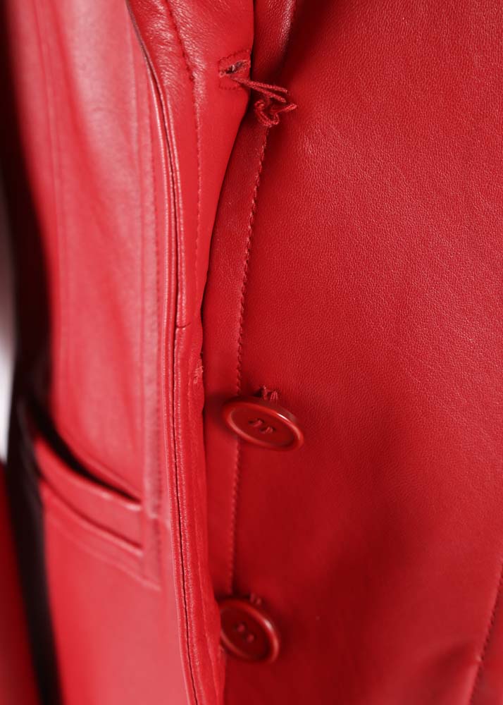 Leonardos of Canada Red Leather Jacket