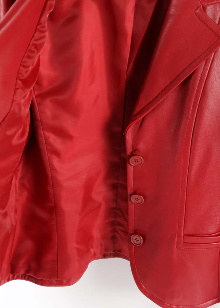 Leonardos of Canada Red Leather Jacket