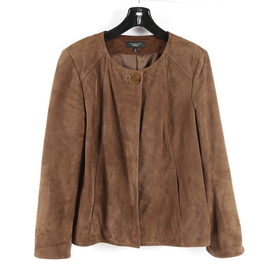 Talbot's Brown Suede Leather Jacket