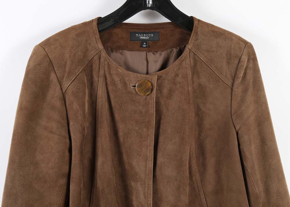 Talbot's Brown Suede Leather Jacket