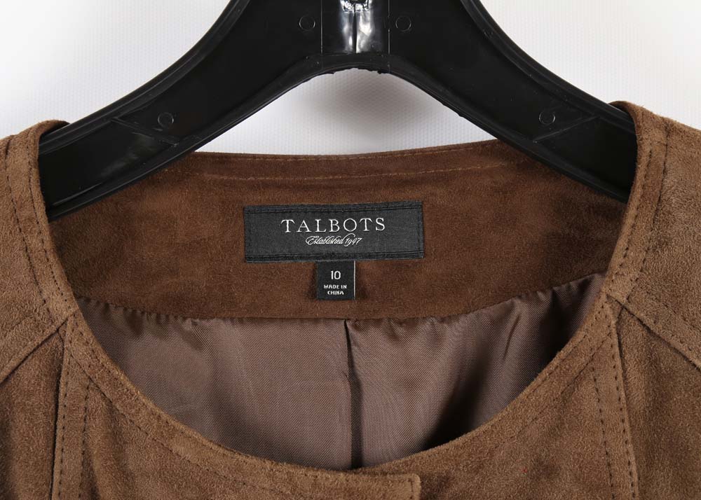 Talbot's Brown Suede Leather Jacket