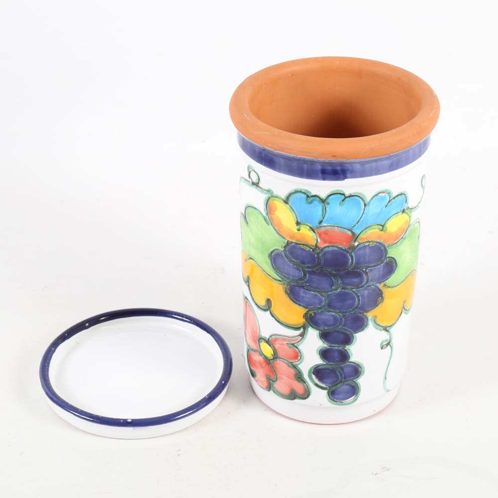 Hand-Painted Himark Terracotta Wine Chiller