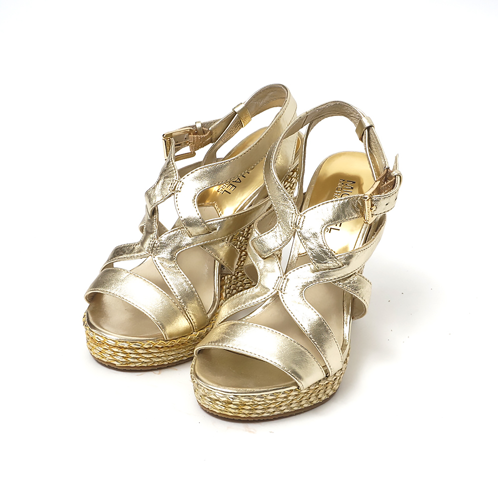 Michale Kors Golden Wedge Sandals