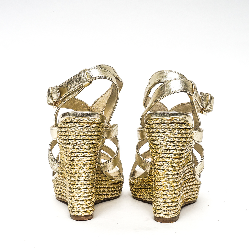 Michale Kors Golden Wedge Sandals