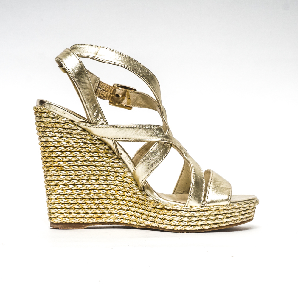 Michale Kors Golden Wedge Sandals