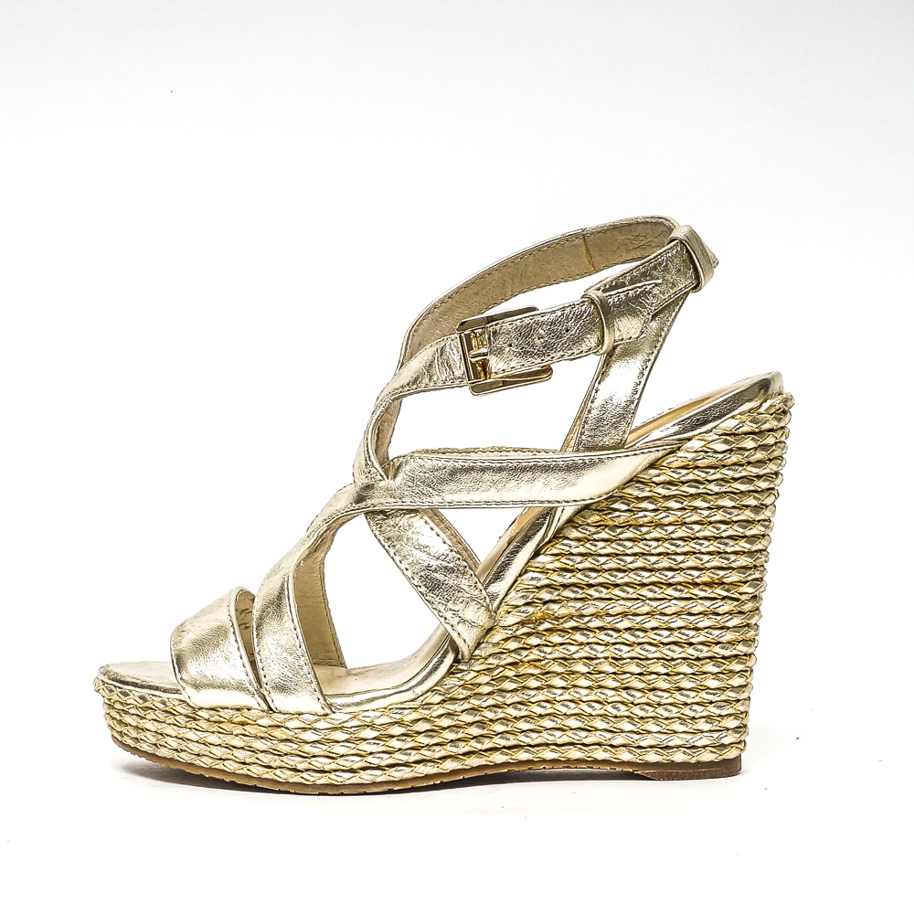 Michale Kors Golden Wedge Sandals