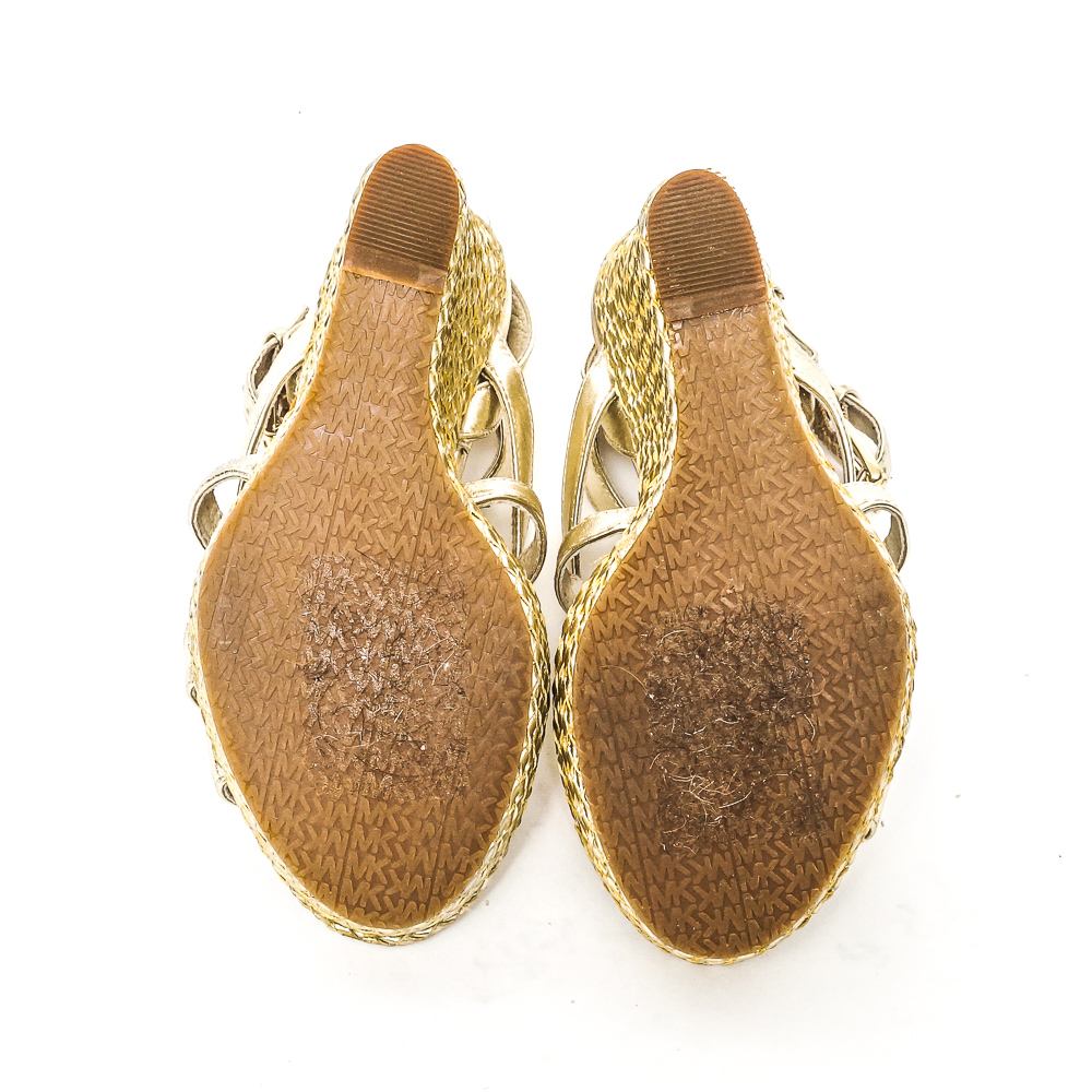 Michale Kors Golden Wedge Sandals