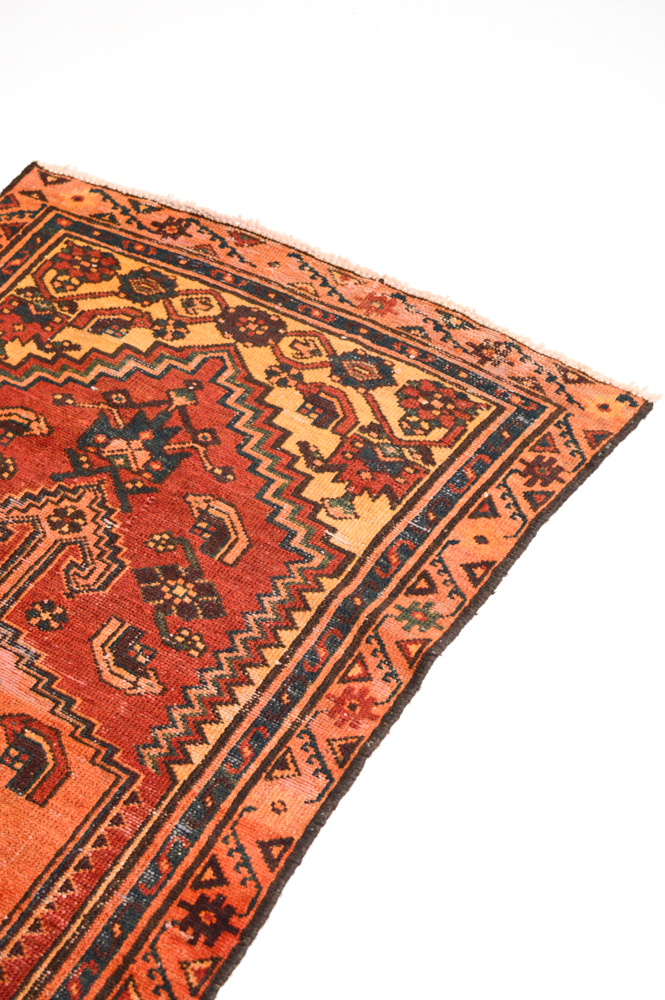 Hand-Knotted Persian Heriz Accent Rug