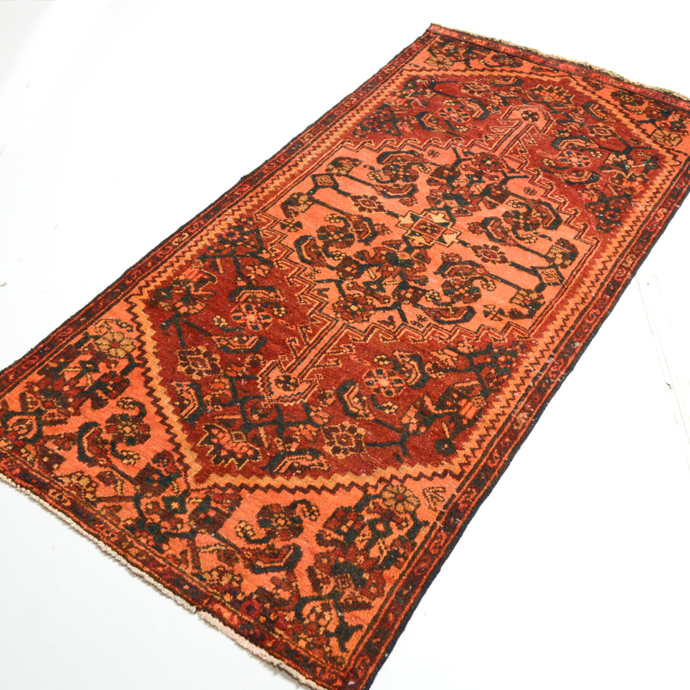 Hand-Knotted Persian Heriz Area Rug